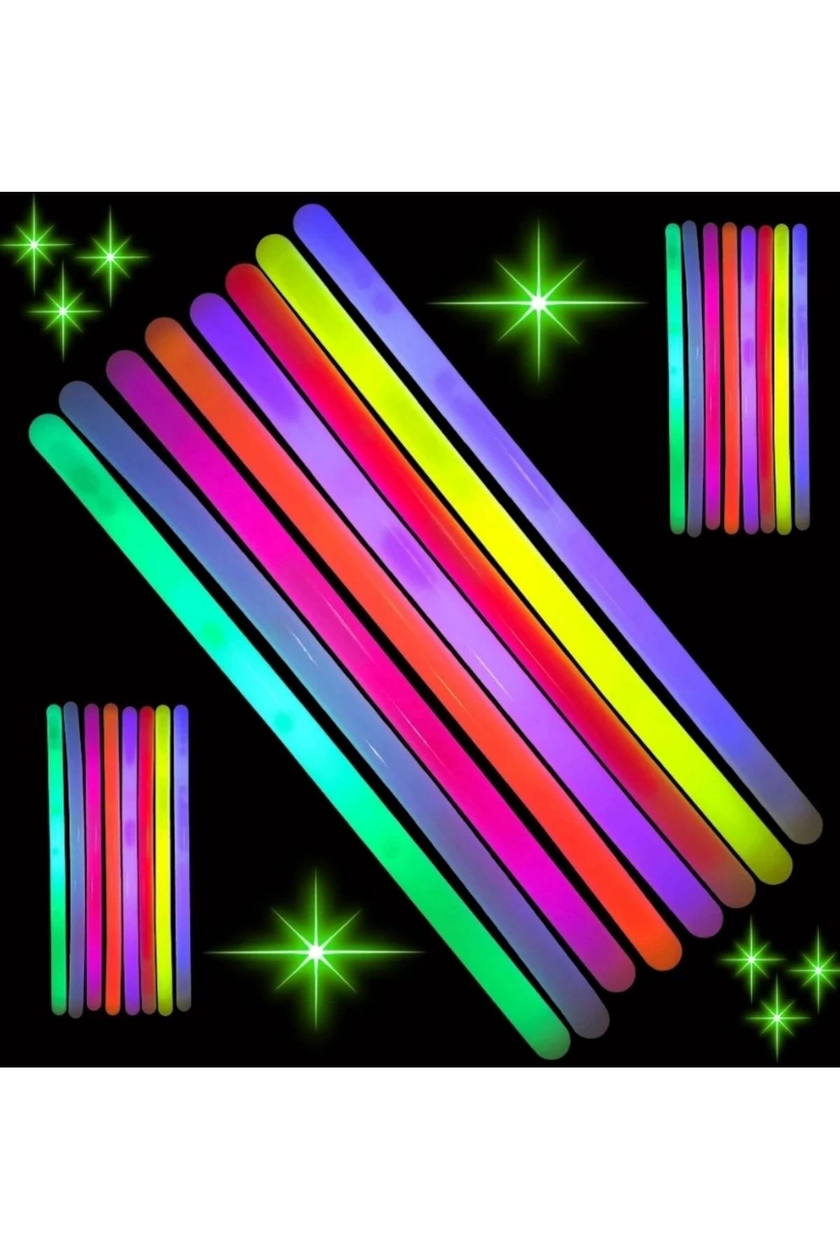 Generic Karanlıkta Parlayan Fosforlu Glow Kalın Çubuk 30 Cm 1 Adet