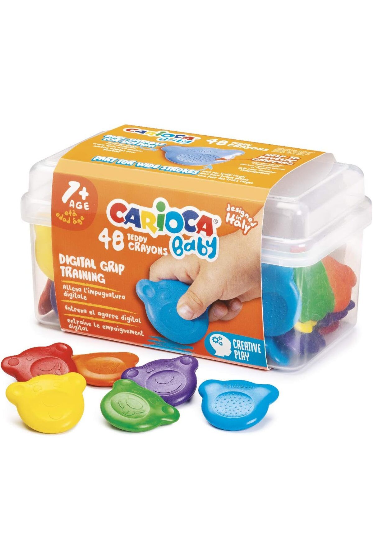 CARIOCA Teddy Şekilli Mum Boya 48'li