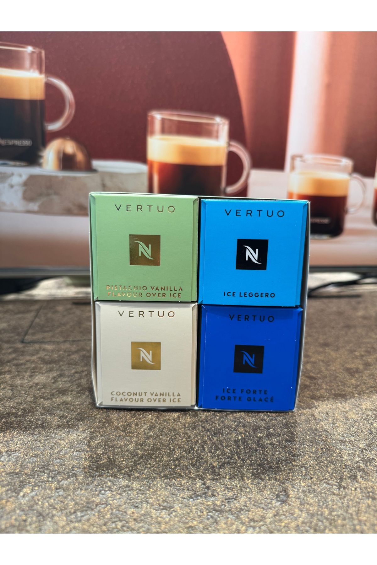 Nespresso Yaz Kahveleri Vertuo Pistachio-coconut-ice forte-ice leggero 40 Kapsül