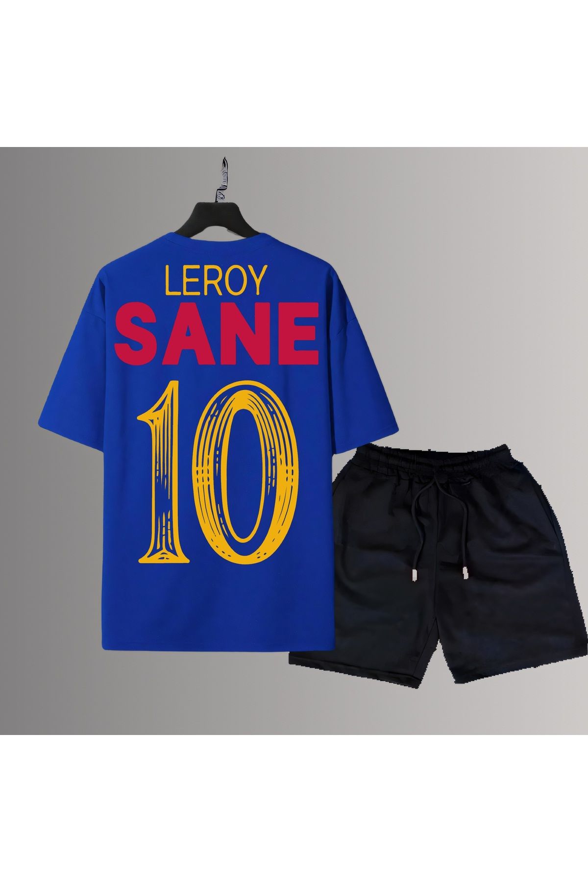 Biy Store Galatasaray leroy Sane forma futbol sırt baskılı unisex kısa kollu tişört t-shirt şort takımı