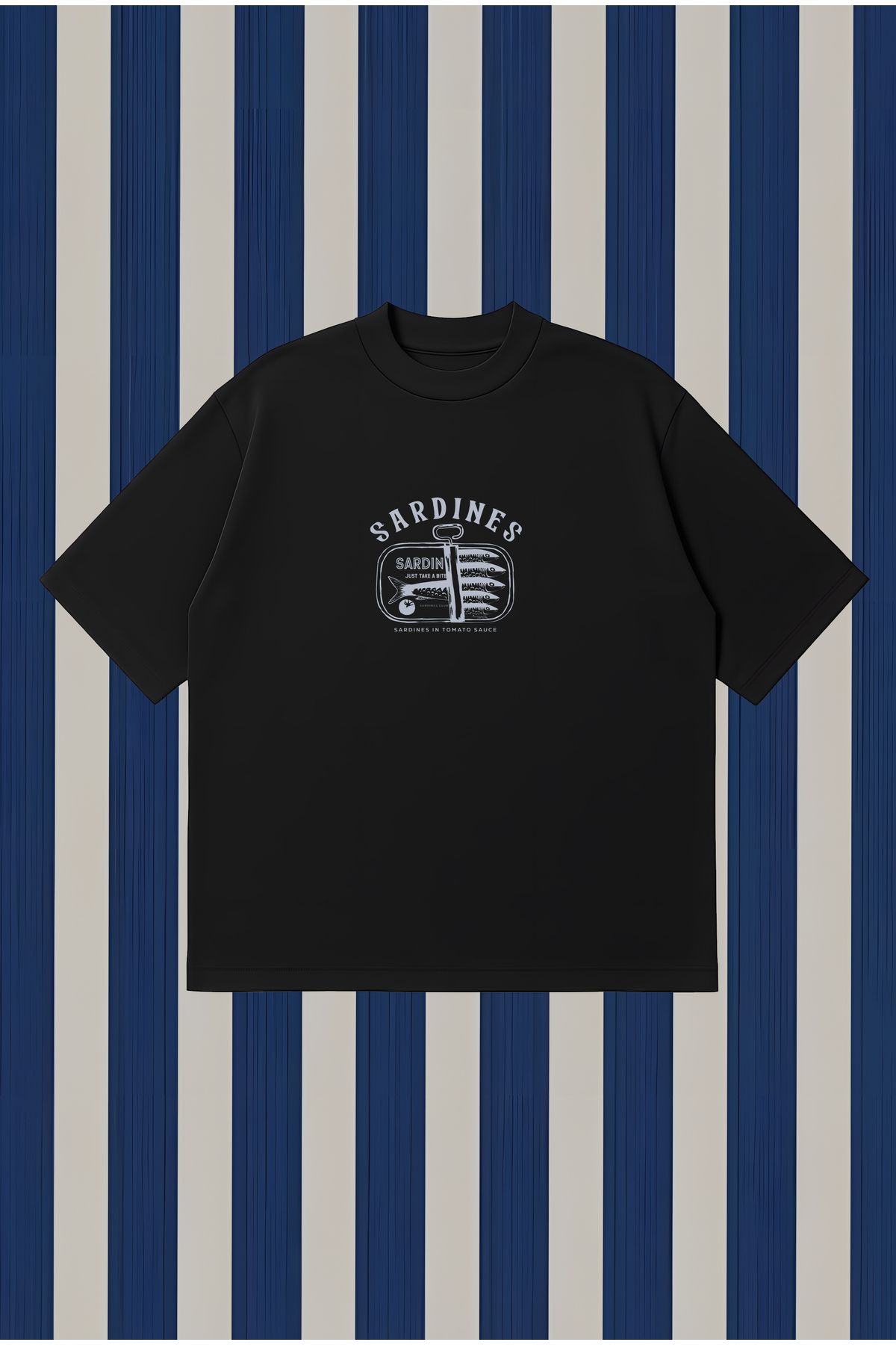 PURE POWER Sardines Boxy Fit Oversize Unisex Tshirt – Baskılı Tişört | Streetwear