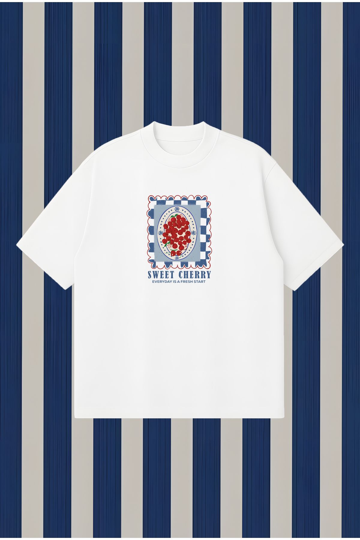 PURE POWER Sweet Cherry Boxy Fit Oversize Unisex Tshirt – Baskılı Tişört | Streetwear