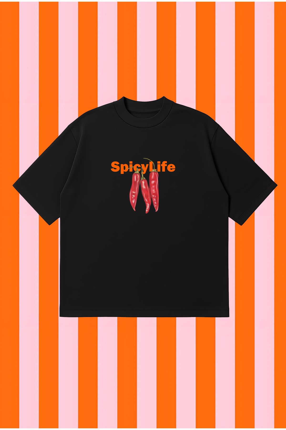 PURE POWER Spicy Life Boxy Fit Oversize Unisex Tshirt – Baskılı Tişört | Streetwear
