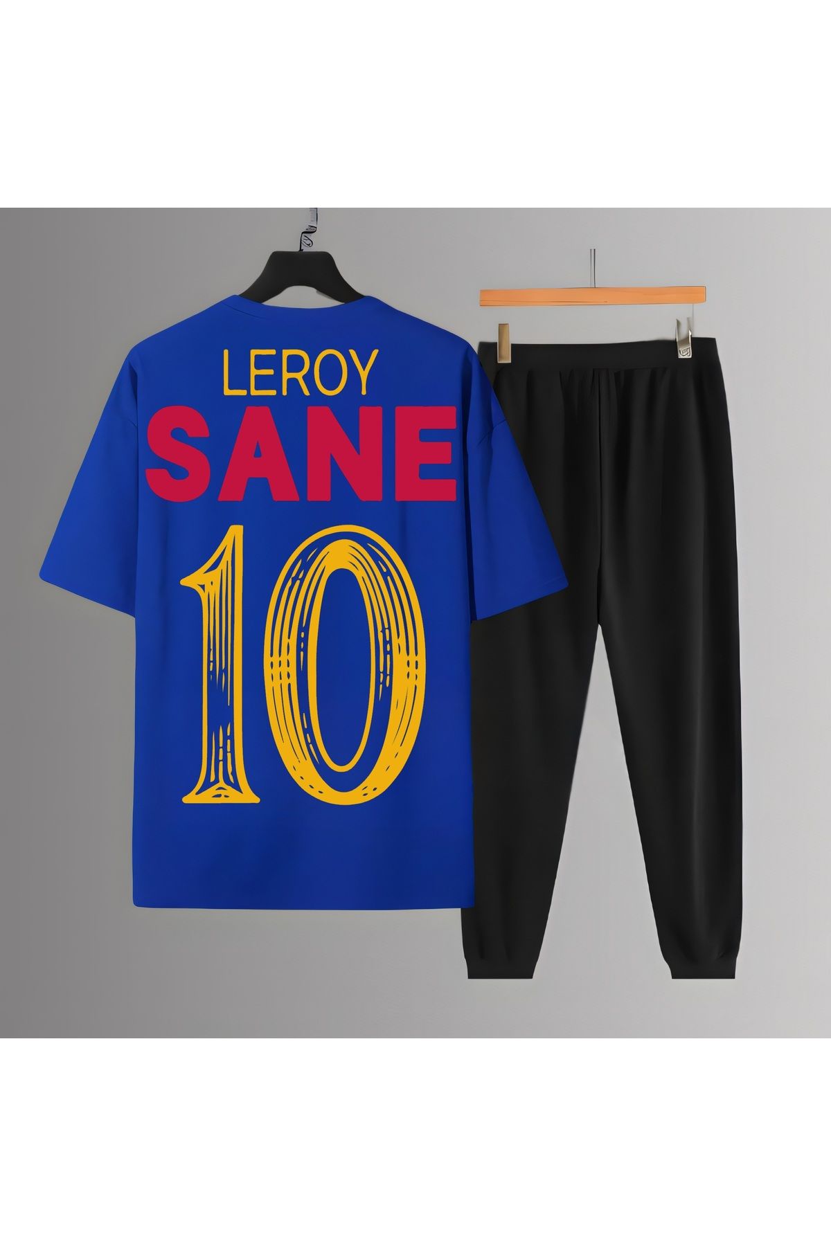 Biy Store Galatasaray Sane forma futbol sırt baskılı unisex kısakollu erkek tişört kadın tshirt eşofman takımı