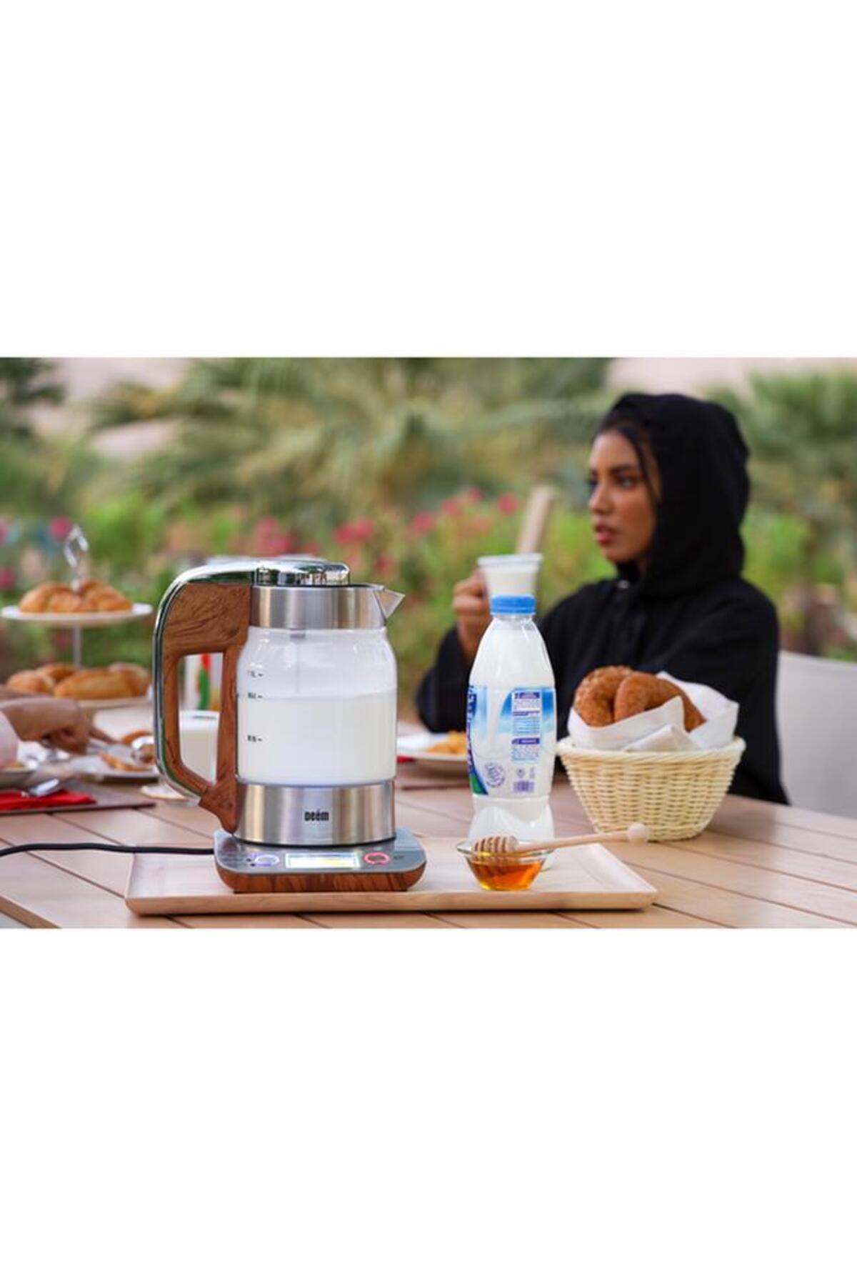 سخان حليب كهربائي 550 واط وبسترة متعدد الألوان 1.5 لتر AD-15MB01 من ديم