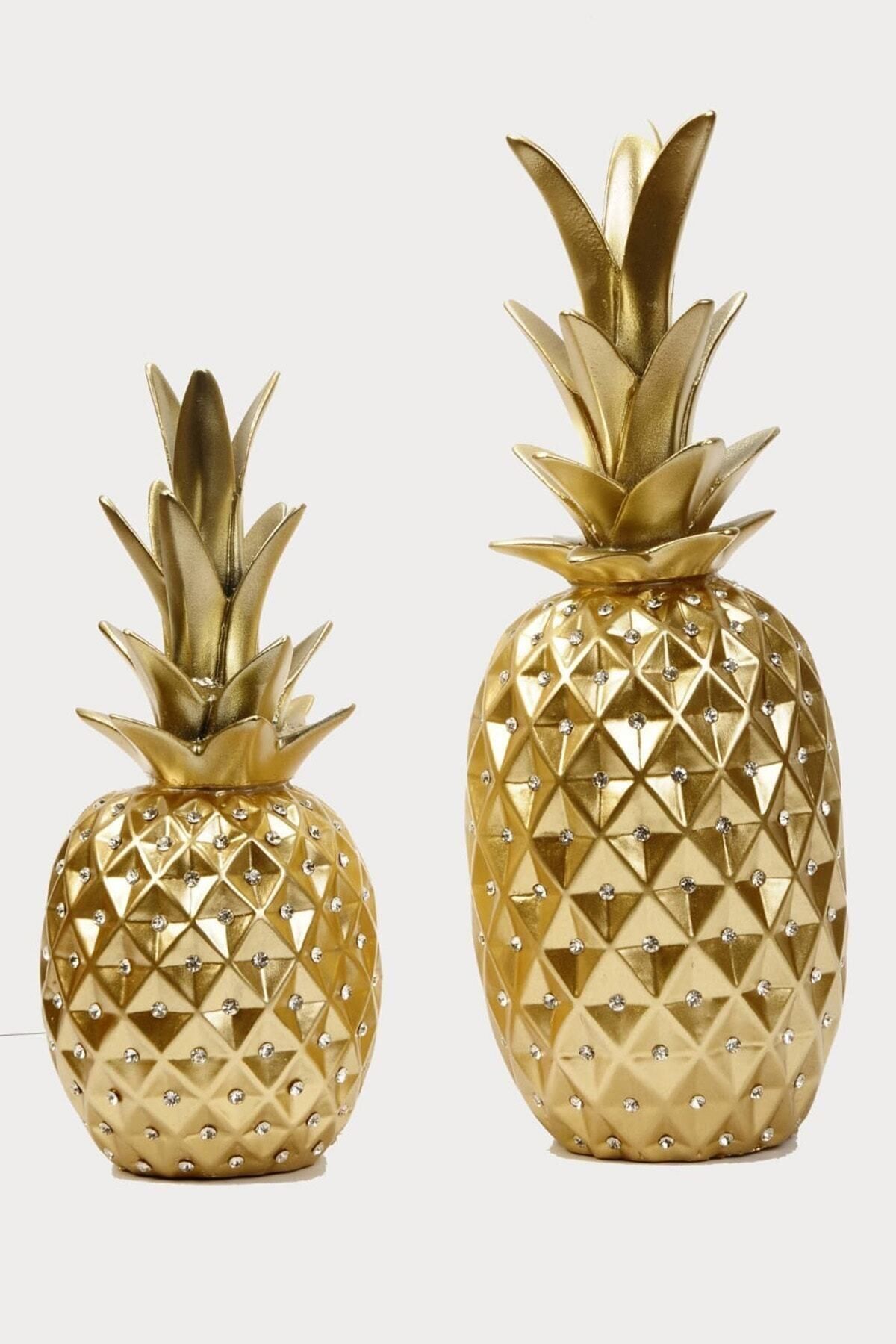 DEKORANLA Şık Ananas Biblo, Evinize Renk Katacak Zarif Dekorasyon Parçası