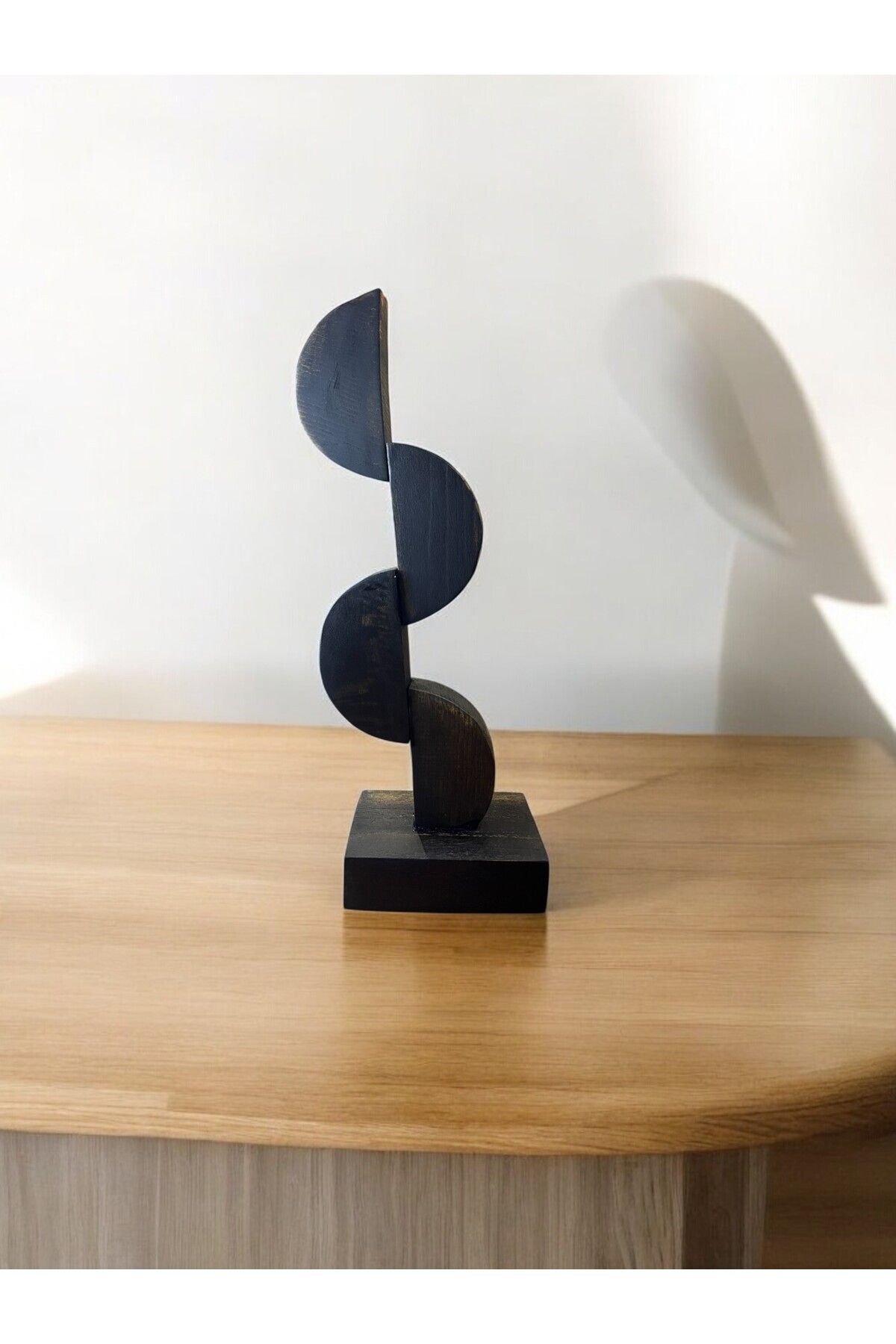 DEKORANLA El yapımı modern eskitme renkli orta boy dekoratif ev ve ofis objesi 12x36 cm