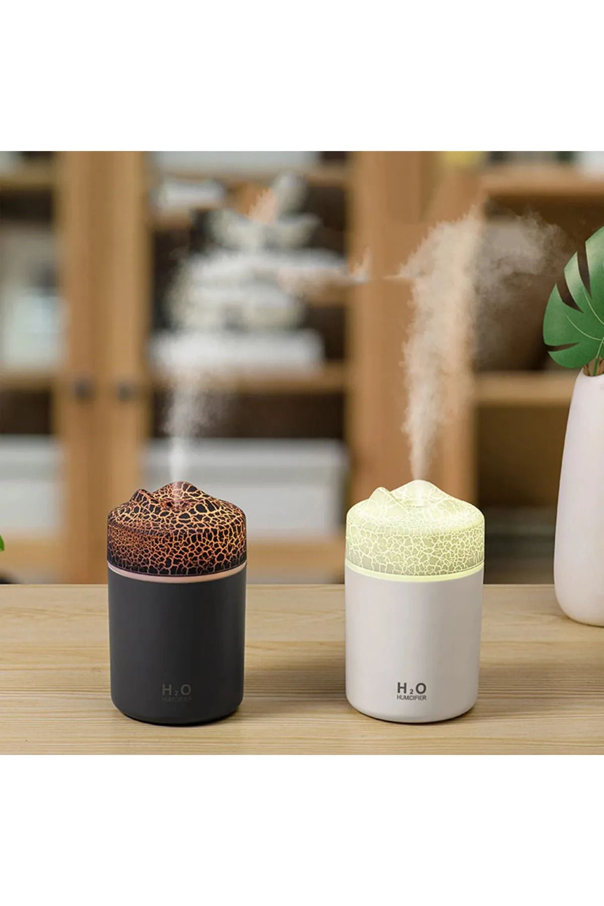 OBRAX RGB Işıklı Volkan Hava Nemlendirici Air Humidifier Mini 300ml Kapasiteli
