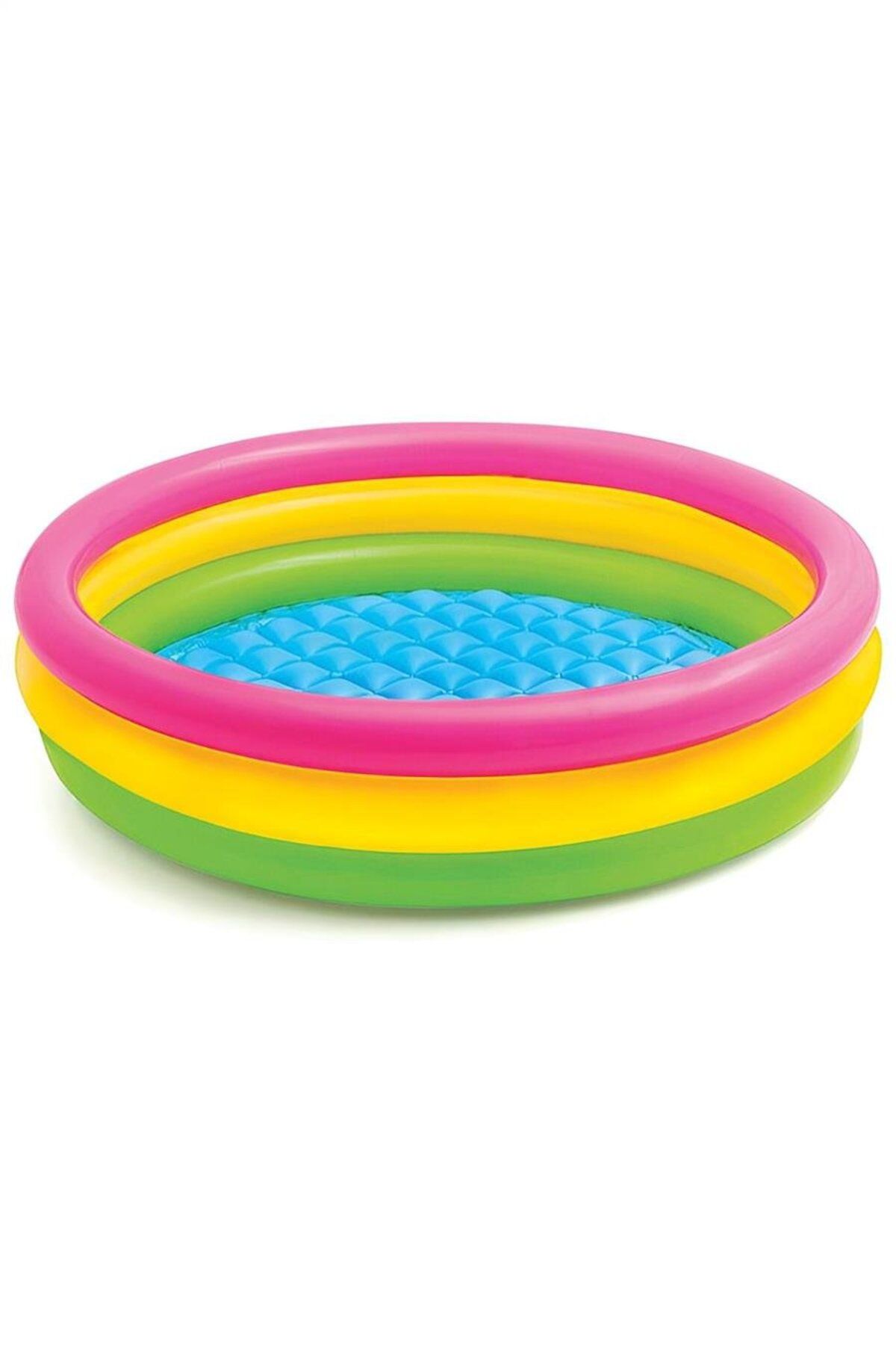 playzone Intex 57422 Renkli Şişme Taban 3 Bölme 147 CM