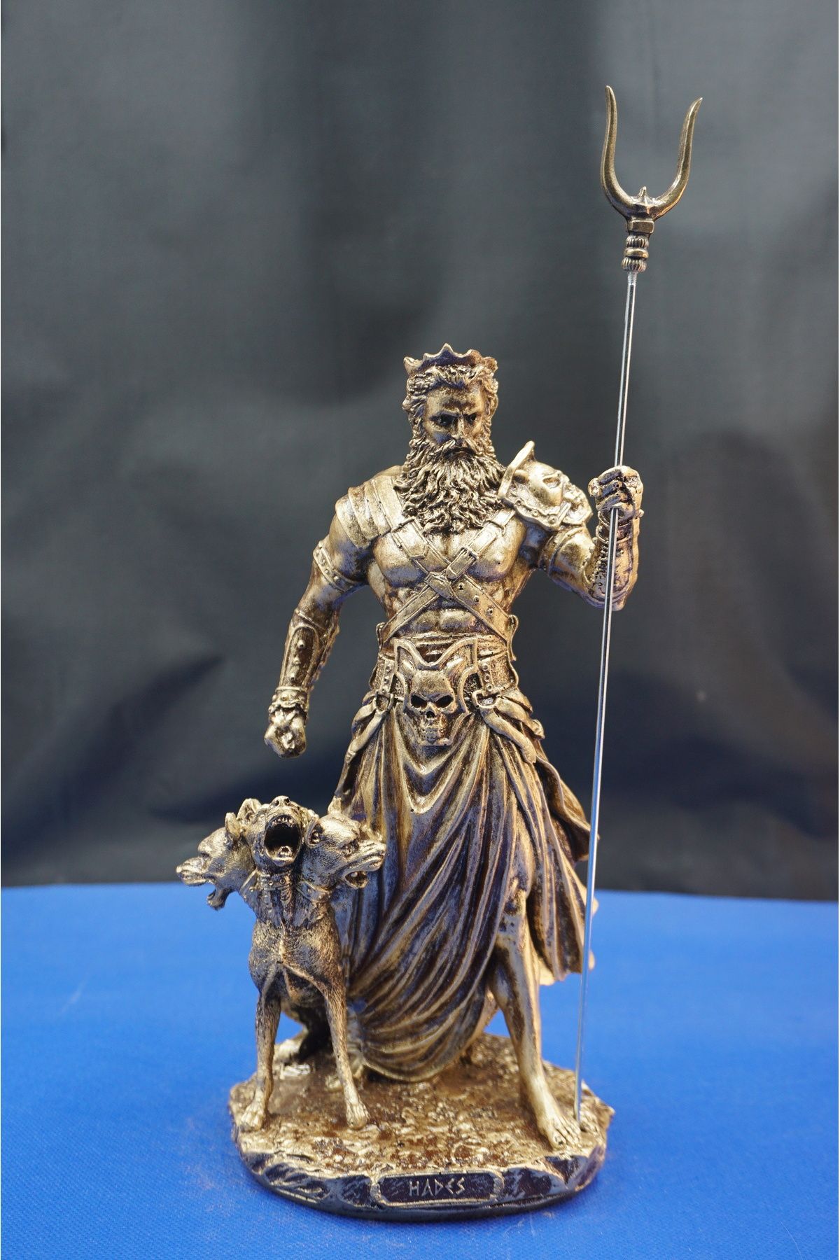DEKORANLA Antik Yunan Tanrısı Hades Heykel Biblo, 25 cm ev dekor ve hediye seçeneği