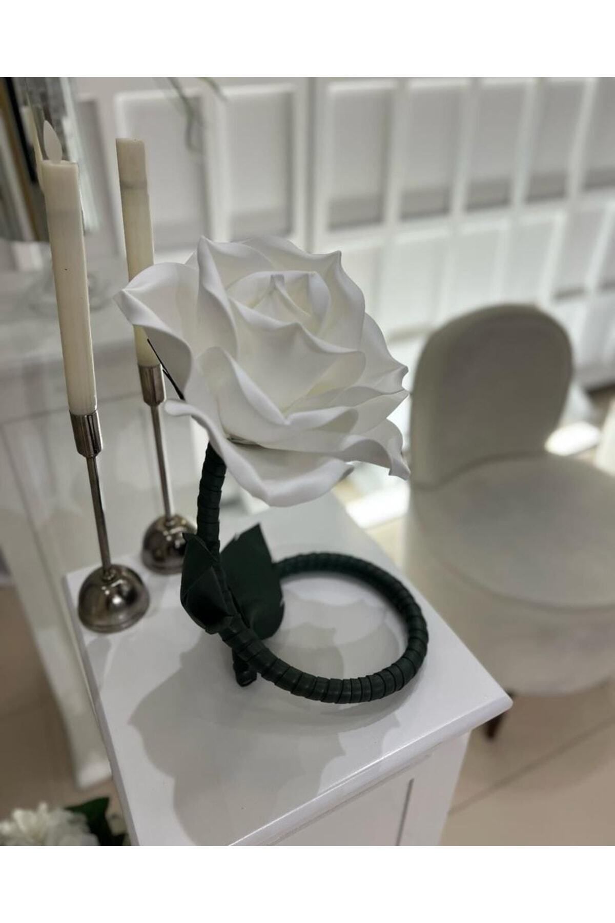 DEKORANLA Yapay Latex Eva Gül, Ev Dekorasyon İçin Şık ve Renkli Dekoratif Çiçek