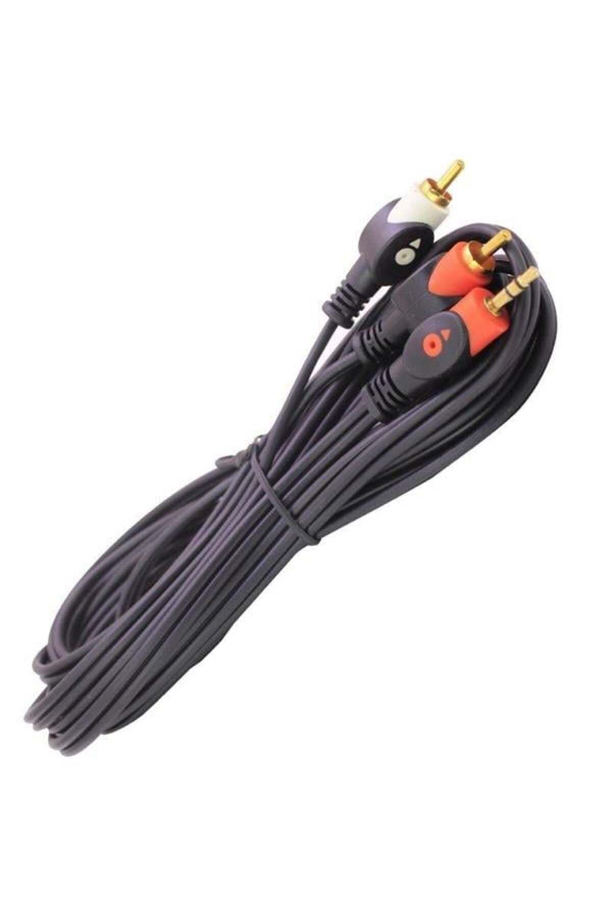 DENİZBİLİŞİM Powermaster Pm-1943 2 Rca 3.5Mm Stereo Erkek Kablo 5 Metre