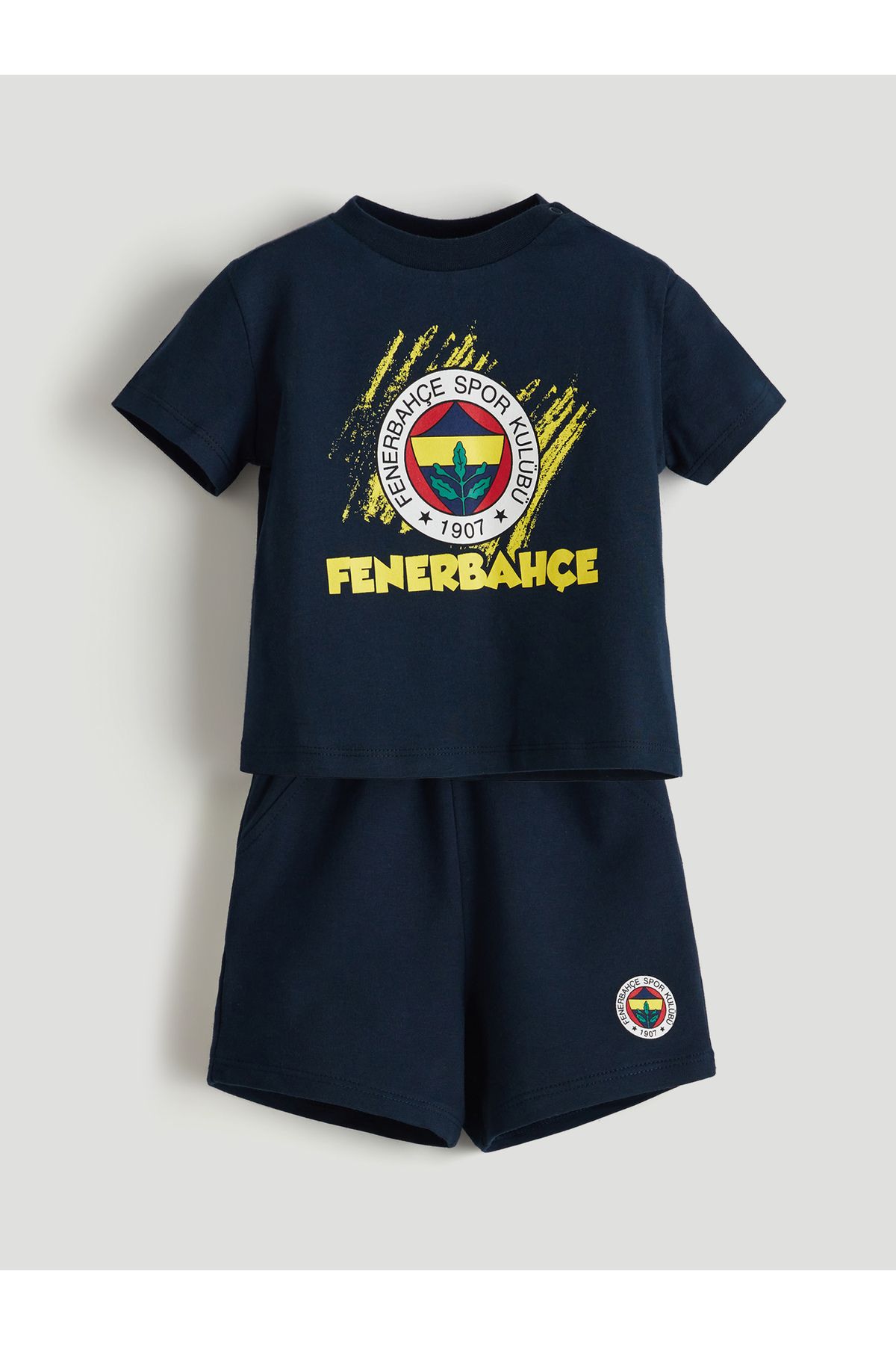 LC Waikiki Fenerbahçe Baskılı Erkek Bebek Şortlu Takım