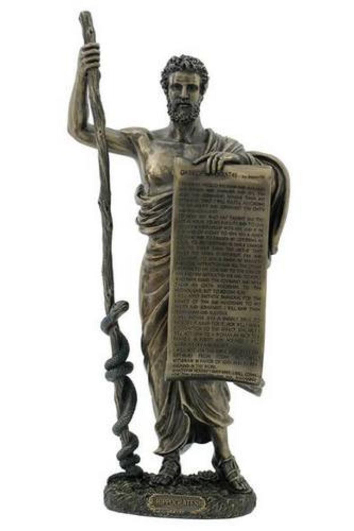 DEKORANLA Mitoloji ve tarih temalı büyük bronz heykel, 15,5x10x34,5 cm, şık dekorasyon