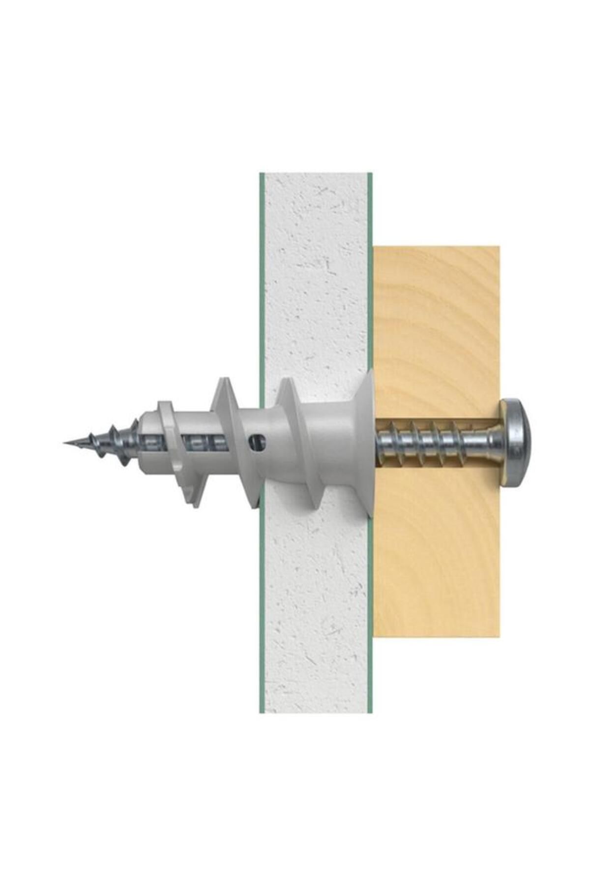 Generic-Fischer 10-Piece Plasterboard Fixing GK with Setting Tool Grey and Black 3