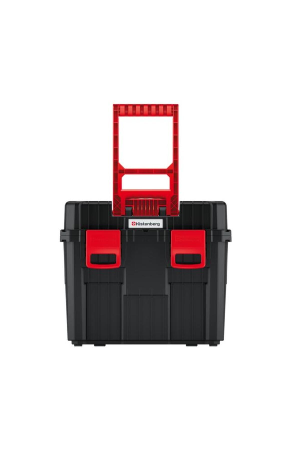 Generic-Kistenberg Heavy Durable Mobile Tool Trolley with Dual Handle Black and Red 25kg 5