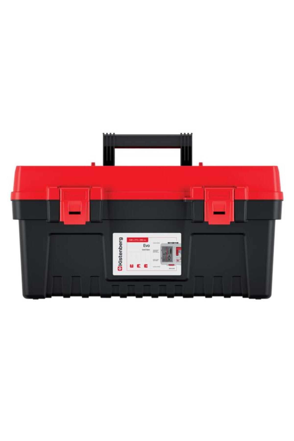 Generic-Kistenberg EVO 55 Durable Tool Box with Removable Separators Black and Red 2