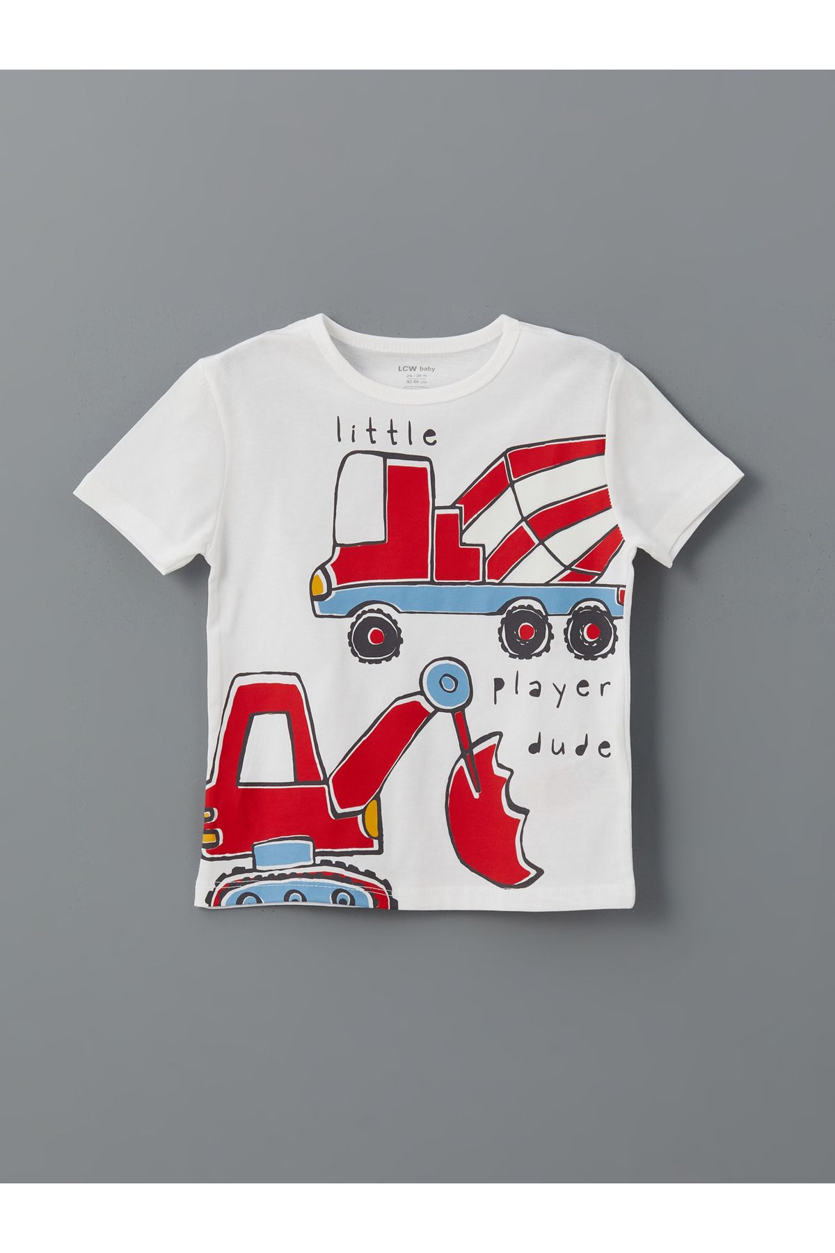 LC Waikiki Bisiklet Yaka Baskılı Erkek Bebek Pijama Üst