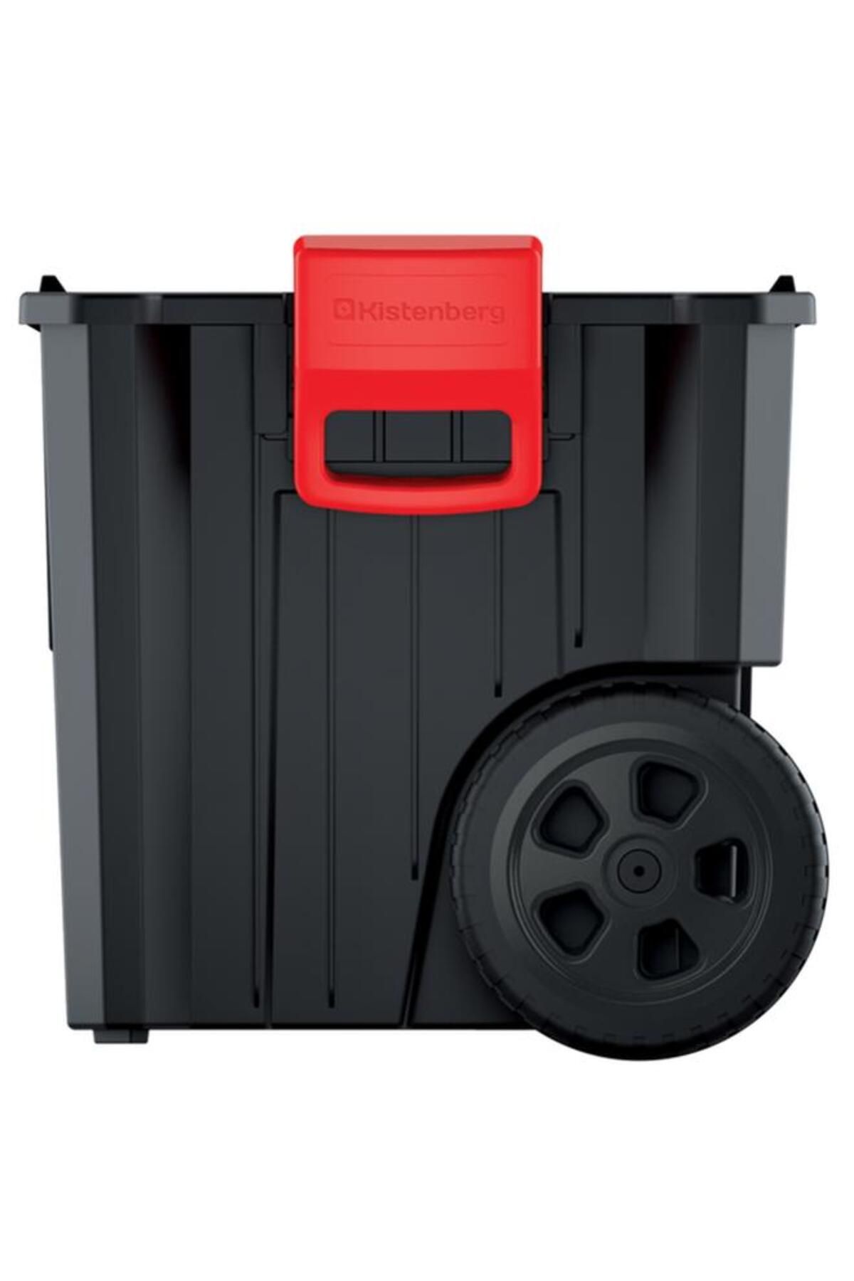 Generic-Kistenberg Heavy Durable Mobile Tool Trolley with Dual Handle Black and Red 25kg 4