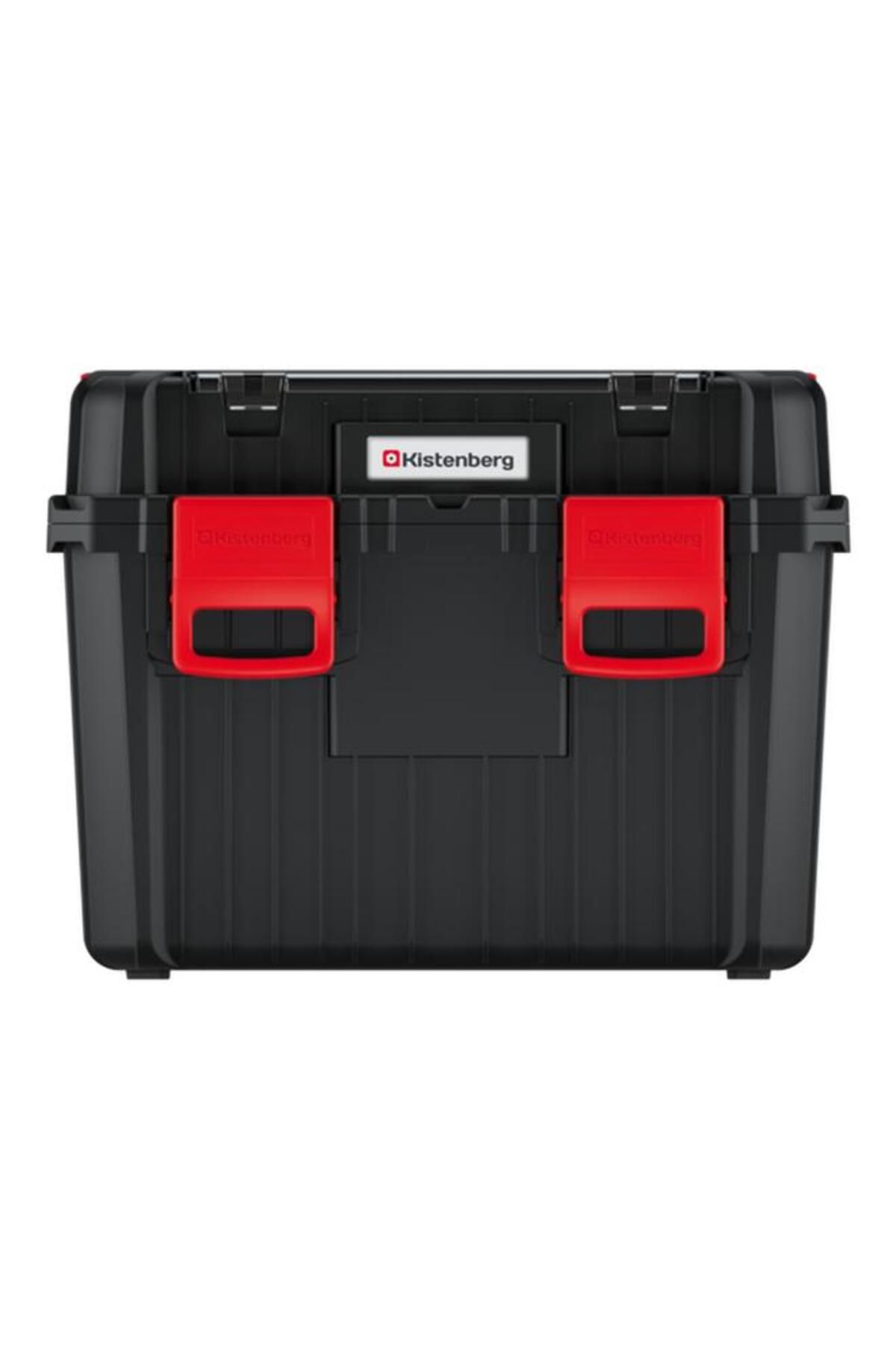 Generic-Kistenberg 45 Multi Compartment Heavy Tool Box with Foldable Handle Black and Red 4