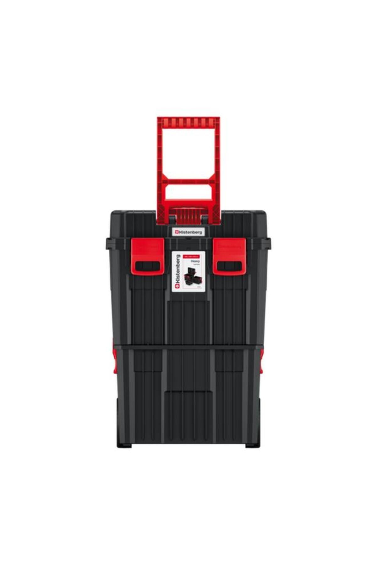 Generic-Kistenberg Heavy Durable Mobile Tool Trolley with Dual Handle Black and Red 25kg 2