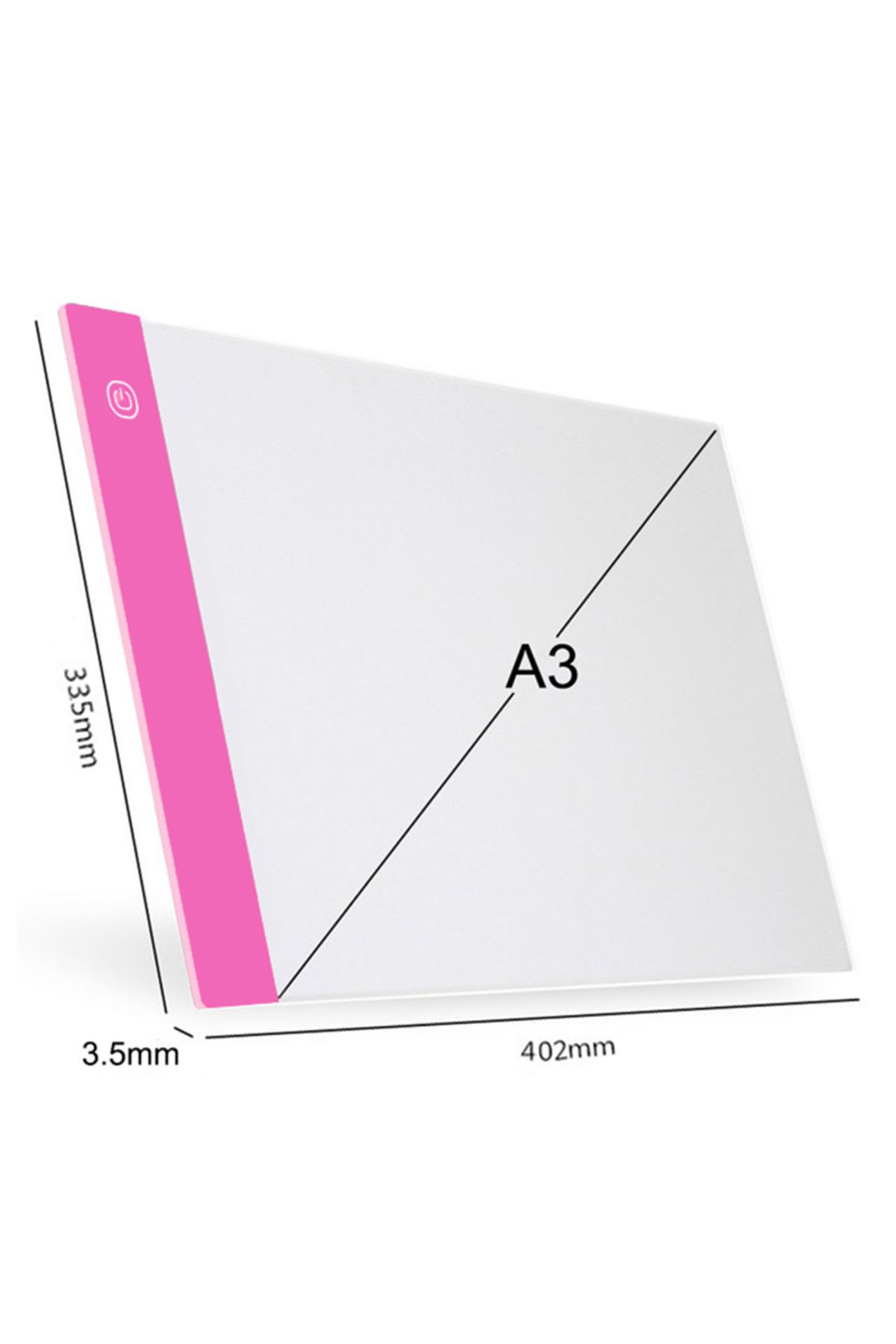 Choice-A3 Pink A3/A4/A5 Three Level Dimmable Led Light Pad Drawing Board Pad Tracing Light Box Eye Protecti 1