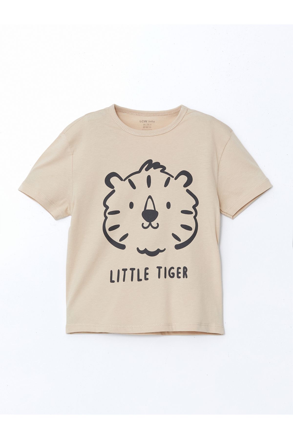 LC Waikiki Bisiklet Yaka Baskılı Erkek Bebek Pijama Üst