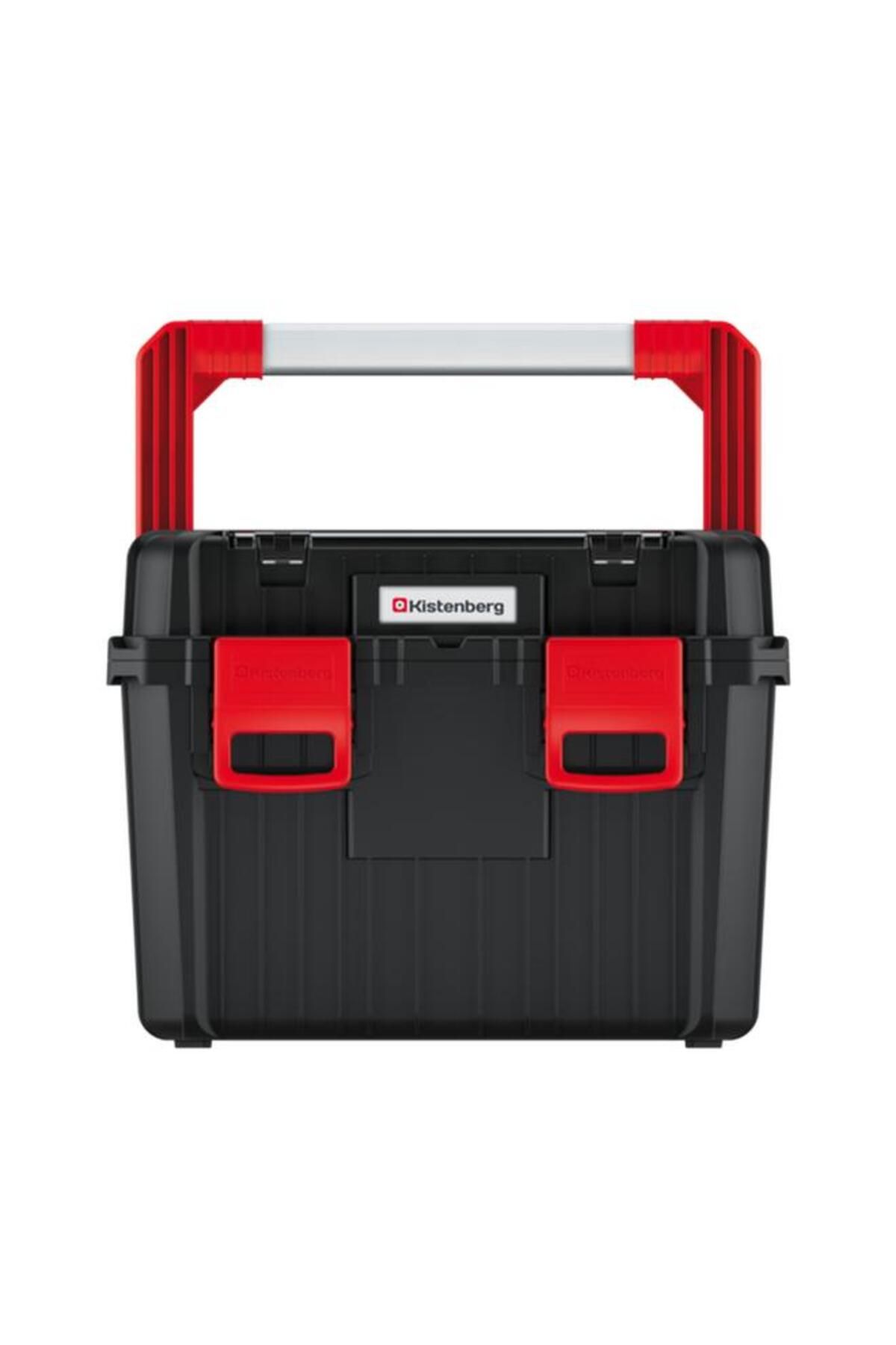 Generic-Kistenberg 45 Multi Compartment Heavy Tool Box with Foldable Handle Black and Red 3