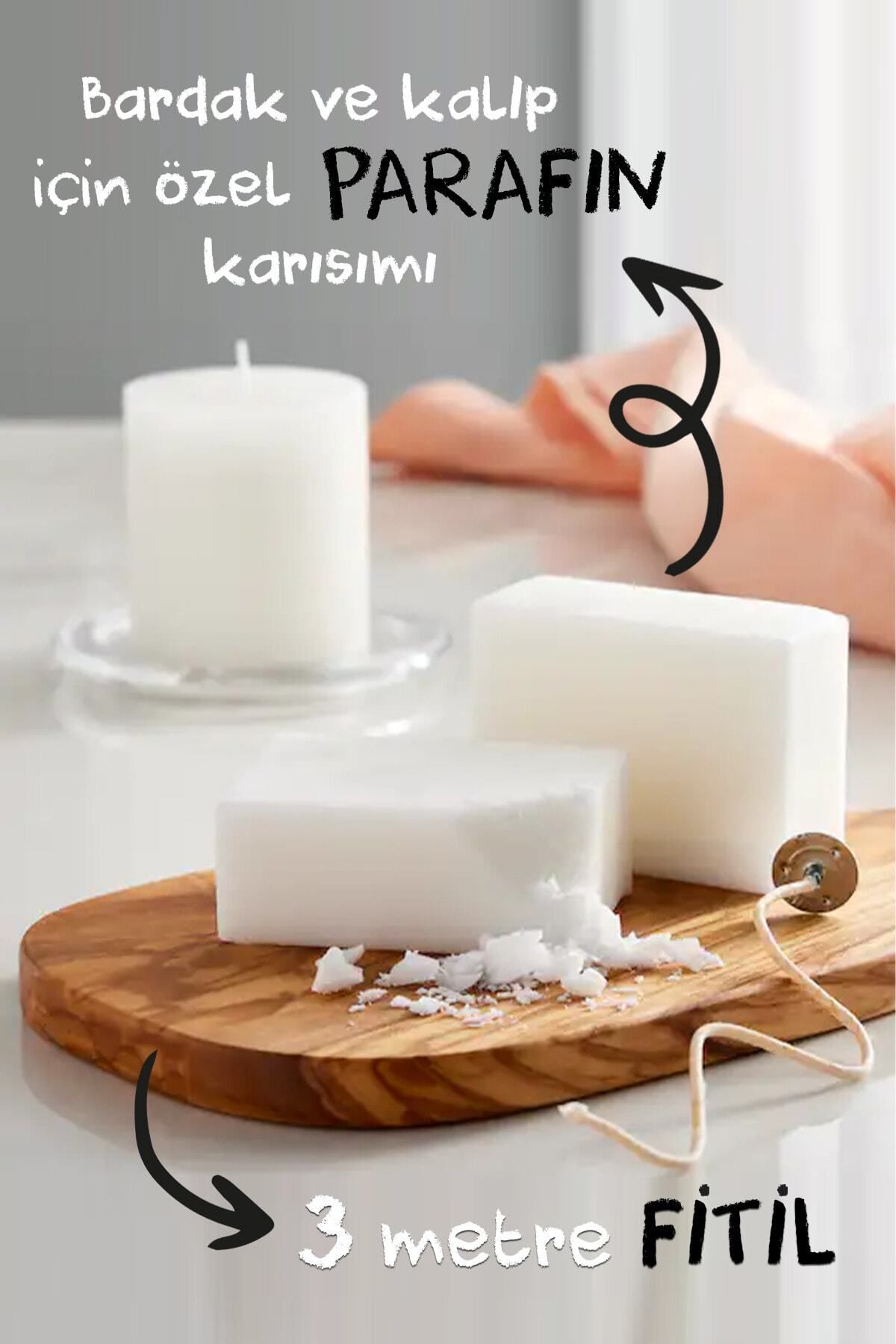 DEKORANLA 100g Hazır Parafin Mum Yapım Malzemesi, Beyaz