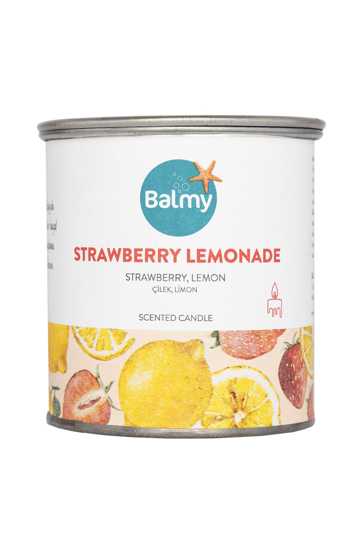 DEKORANLA Pembe Çilekli Limonata Kokulu Mum, Ferahlatıcı ve Tatlı Atmosfer Yaratıcı
