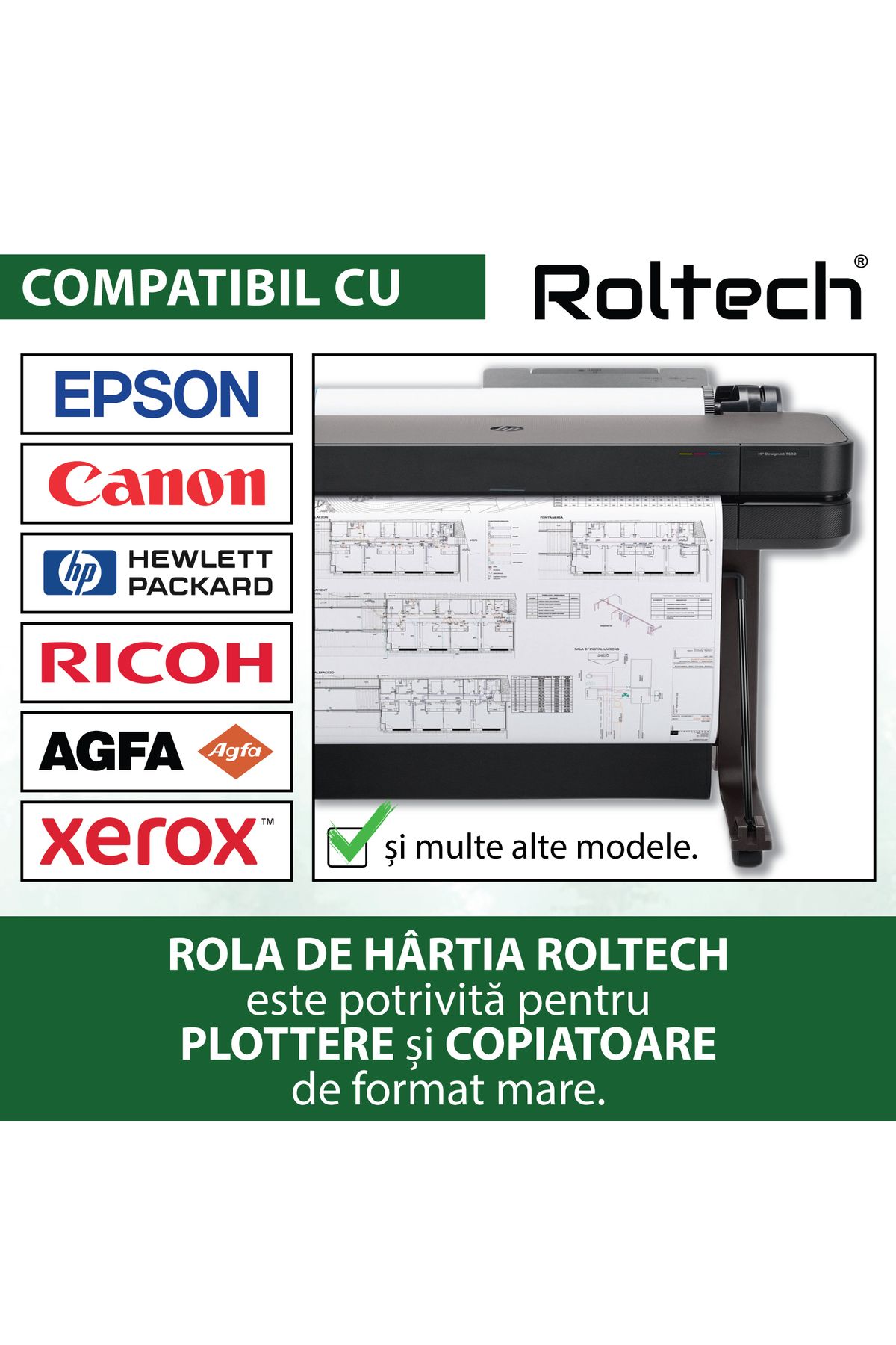 ROLTECH-Plotter Paper Roll A0+ ROLTECH | 914mm x 50m | 80 gr/m² | Plotter paper 5