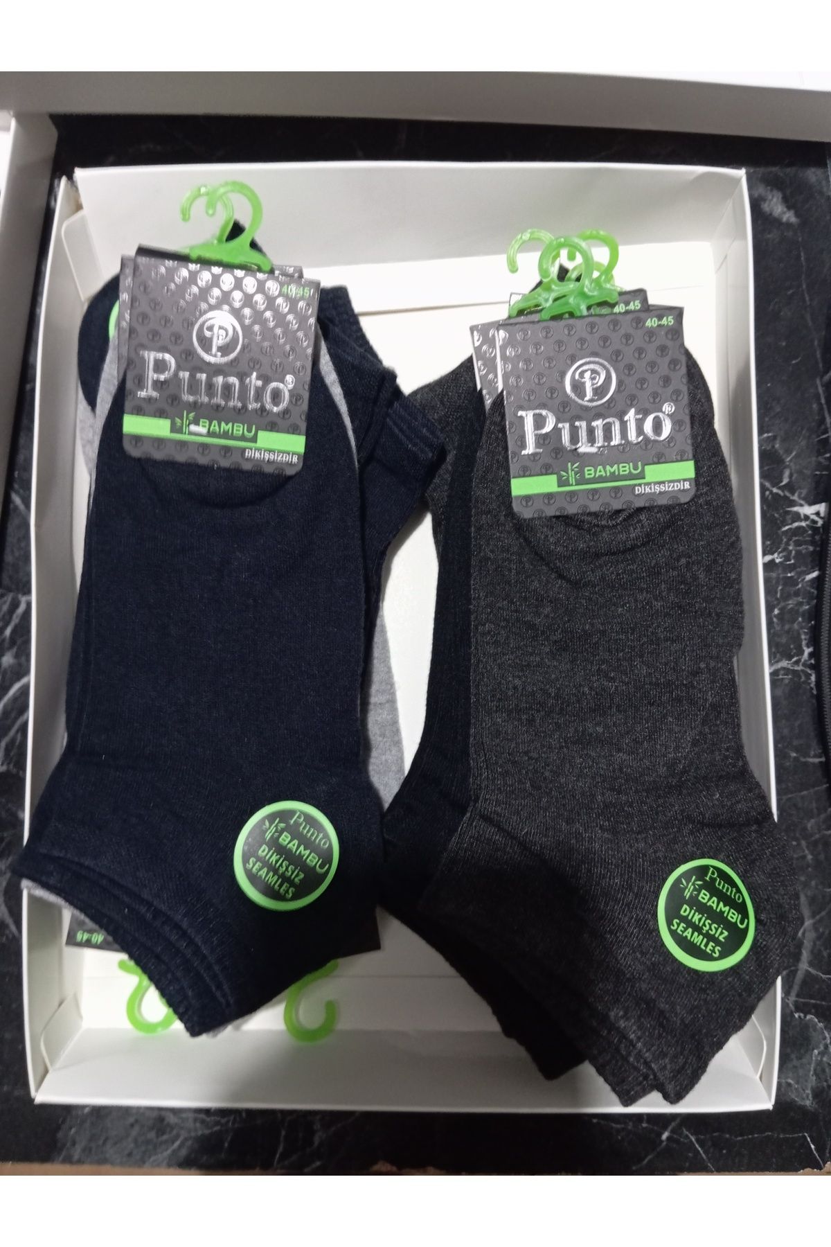 PUNTO Erkek Bambu Patik Çorap