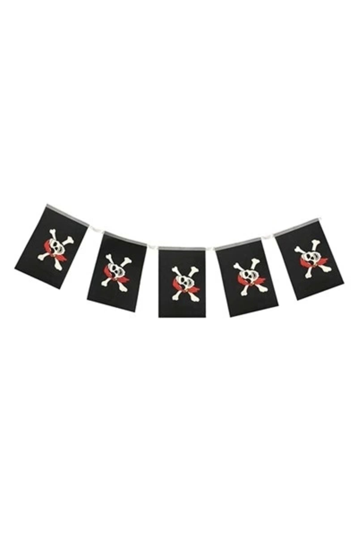 Yuba Avm Korsan Partisi Korsan Logo Baskılı Flama Süs Afiş Süsleme 8 Li