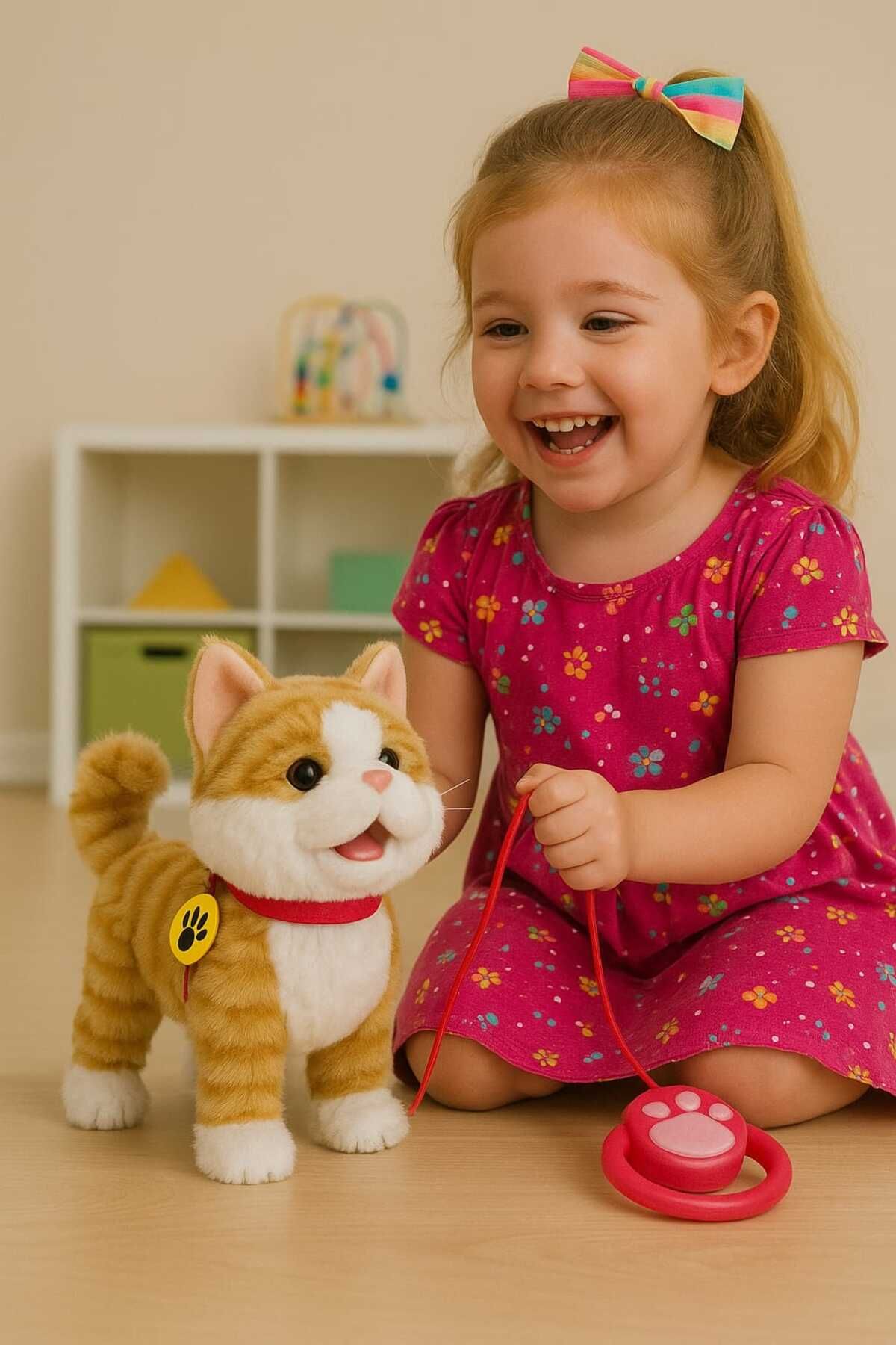Dolly Akıllı Peluş Oyuncak Kedi | Yürüyen-Dil Çıkaran-Dokununca Miyavlayan-Müzikli -Söyleneni Tekrarlayan