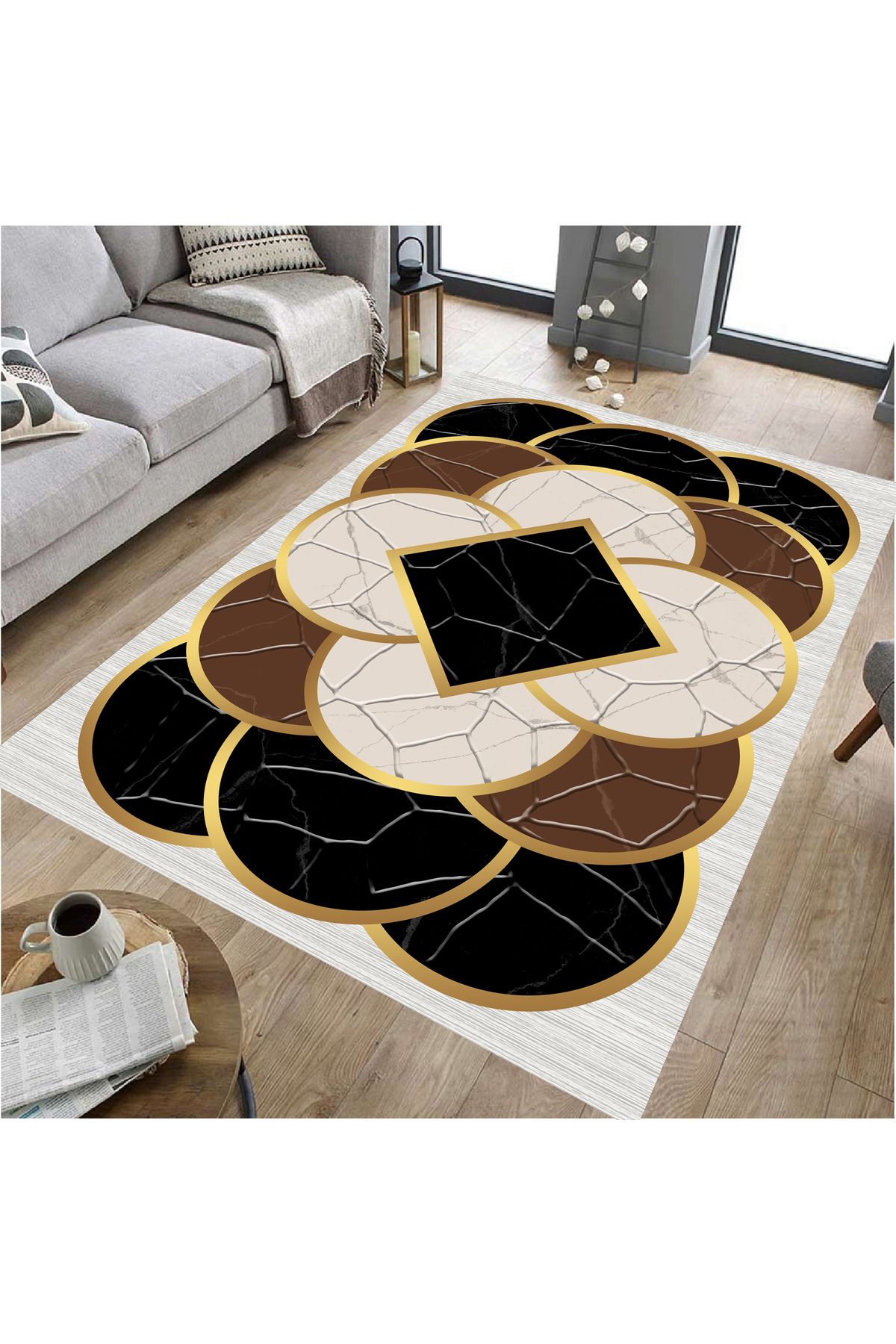 GNL HOME Modern Desen Dijital Baskı Salon,Koridor,Mutfak,Balkon,Ofis Halısı