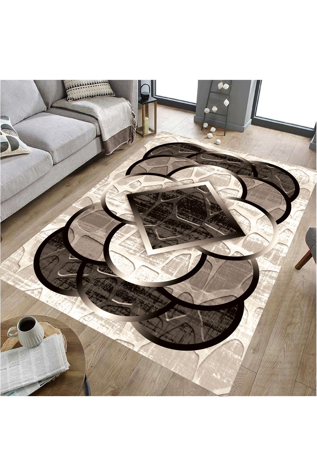 GNL HOME Modern Desen Dijital Baskı Salon,Koridor,Mutfak,Balkon,Ofis Halısı