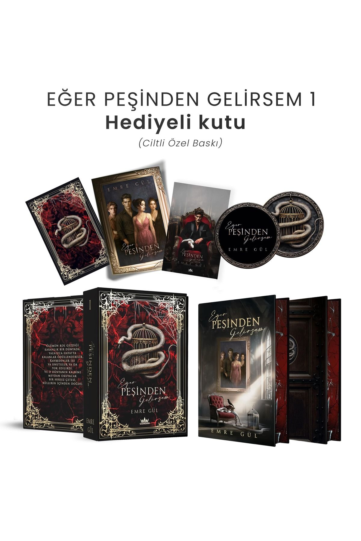 Guardian Kitap Eğer Peşinden Gelirsem 1 Yan Boyamalı Hediyeli Kutu