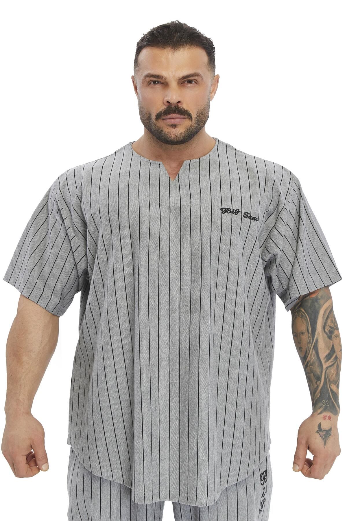 Big Sam Oversize Spor T-shirt Pamuk Rag Top Big Sam 3374