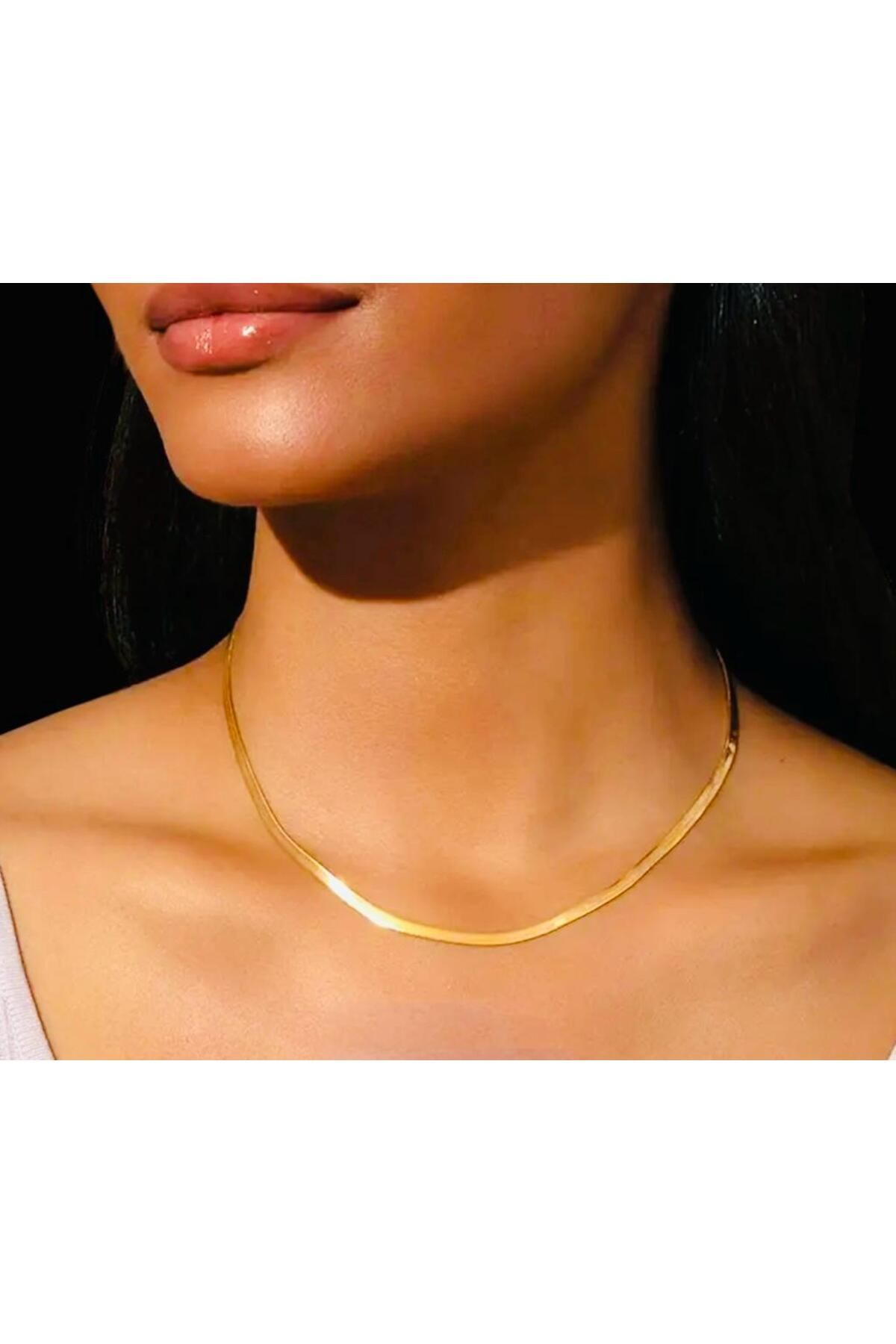 Cleopatra Accessories İtalyan Zincir Çelik Kolye