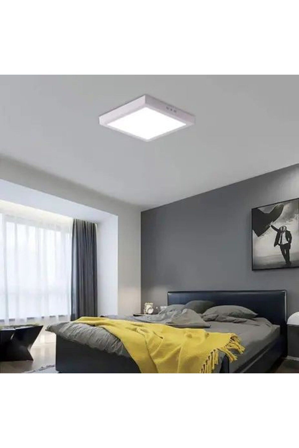 EKM29 ekim aydınlatma 24 Watt Beyaz Işık, Sıva Üstü Metal Kasa Tavan Armatürü,