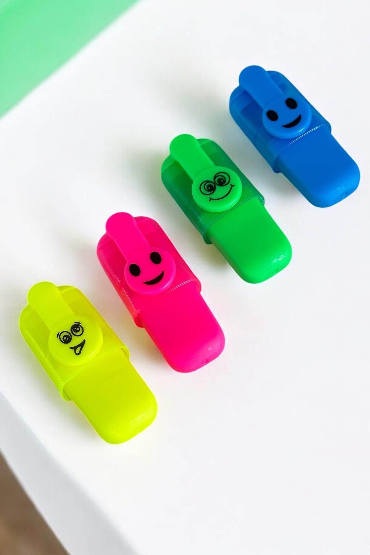 TAKIŞTIR Emoji Figürlü 4'lü Fosforlu Kalem Set