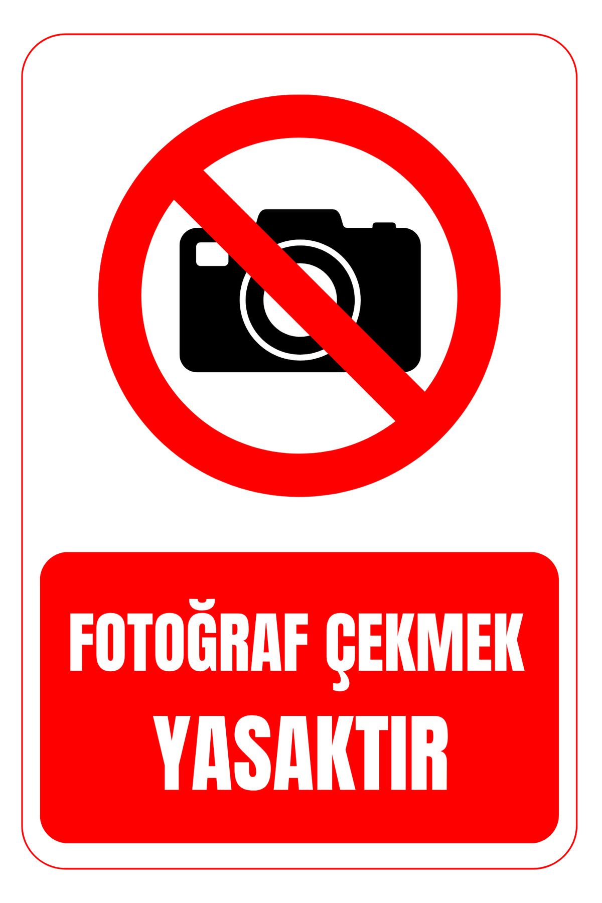 Girl Power 35 x 50 Fotoğraf Çekmek Yasaktır Folyo Baskı Sticker Uyarı Levhası