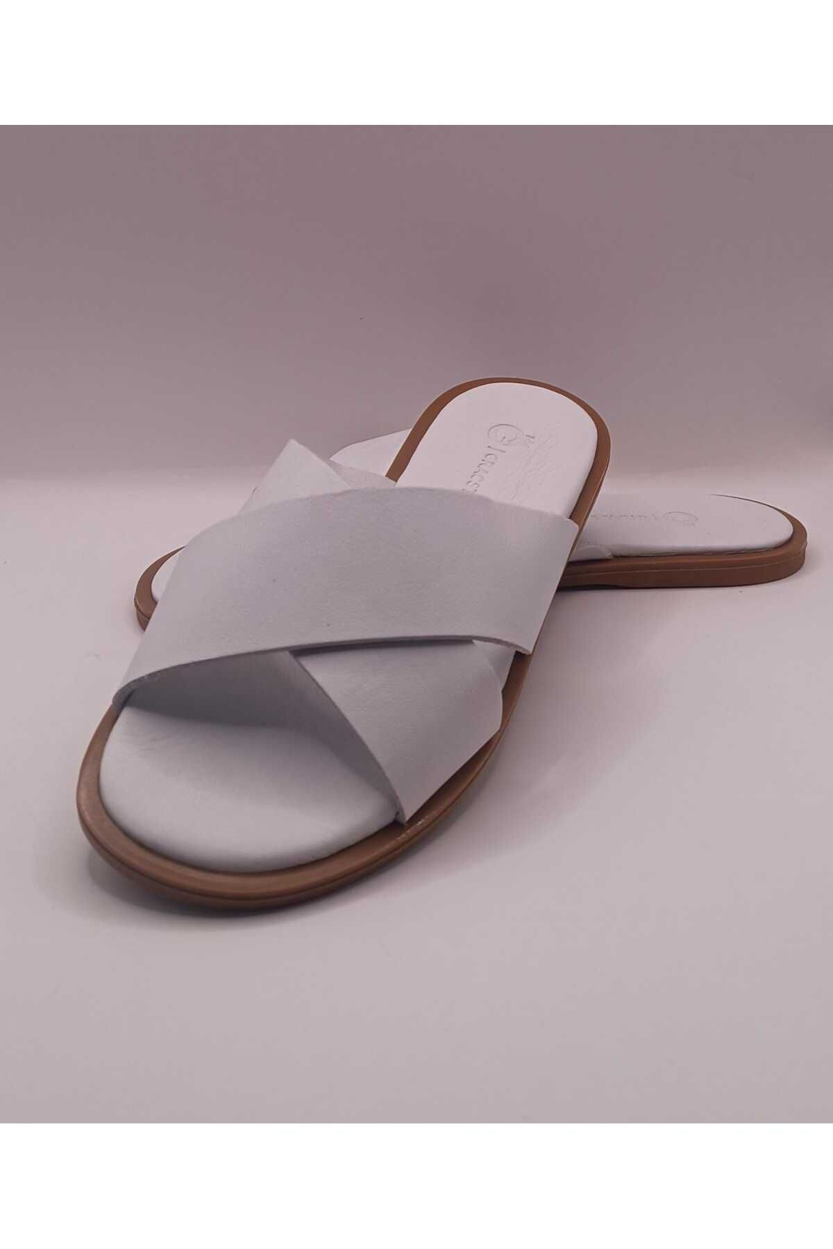 İDOL SHOES HAKİKİ DERİ ÇAPRAZ TERLİK
