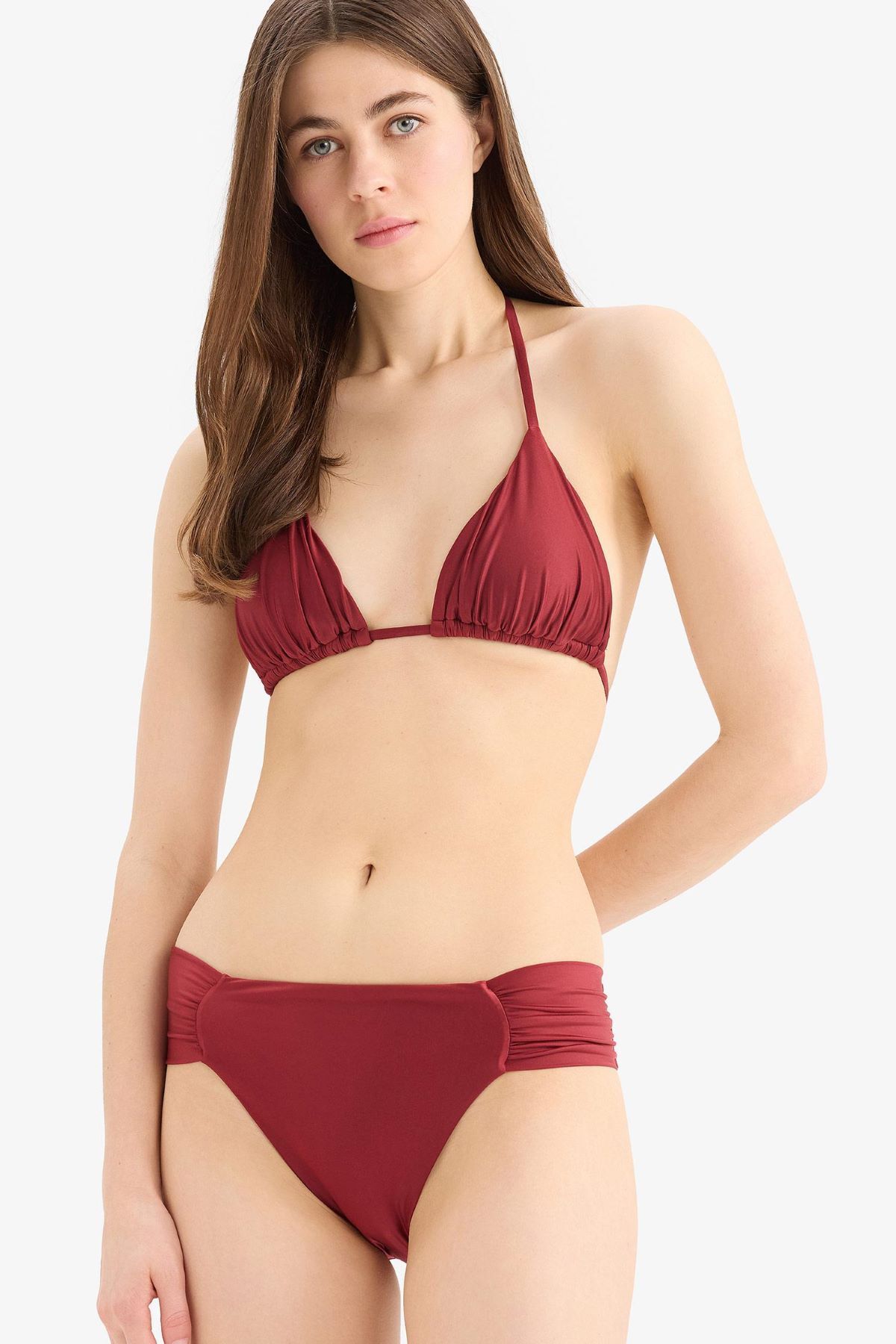 DeFacto -Fall in Love Regular Fit Saten Bikini Üstü E0394AX25SM