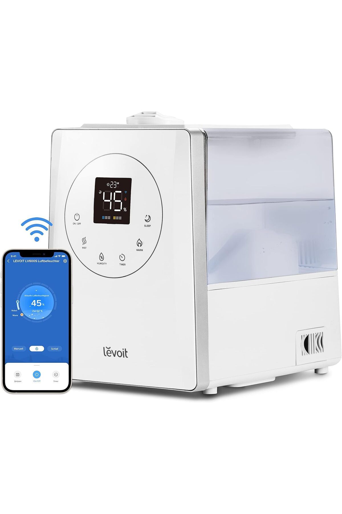 Levoit Smart 6L Hava Nemlendirici Uyumlu , Sıcak/Soğuk Sis, Alexa Uyumlu