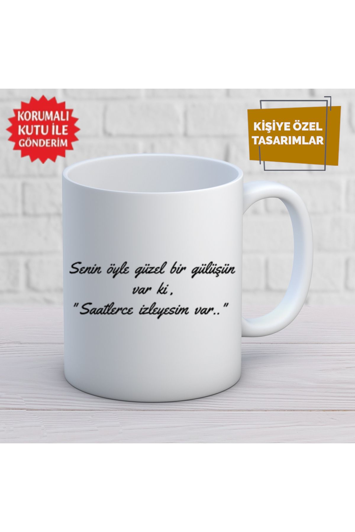 DEKORANLA Sevgi ve güzellik temalı şık kupa, hediye ve özel günler için ideal seçenek