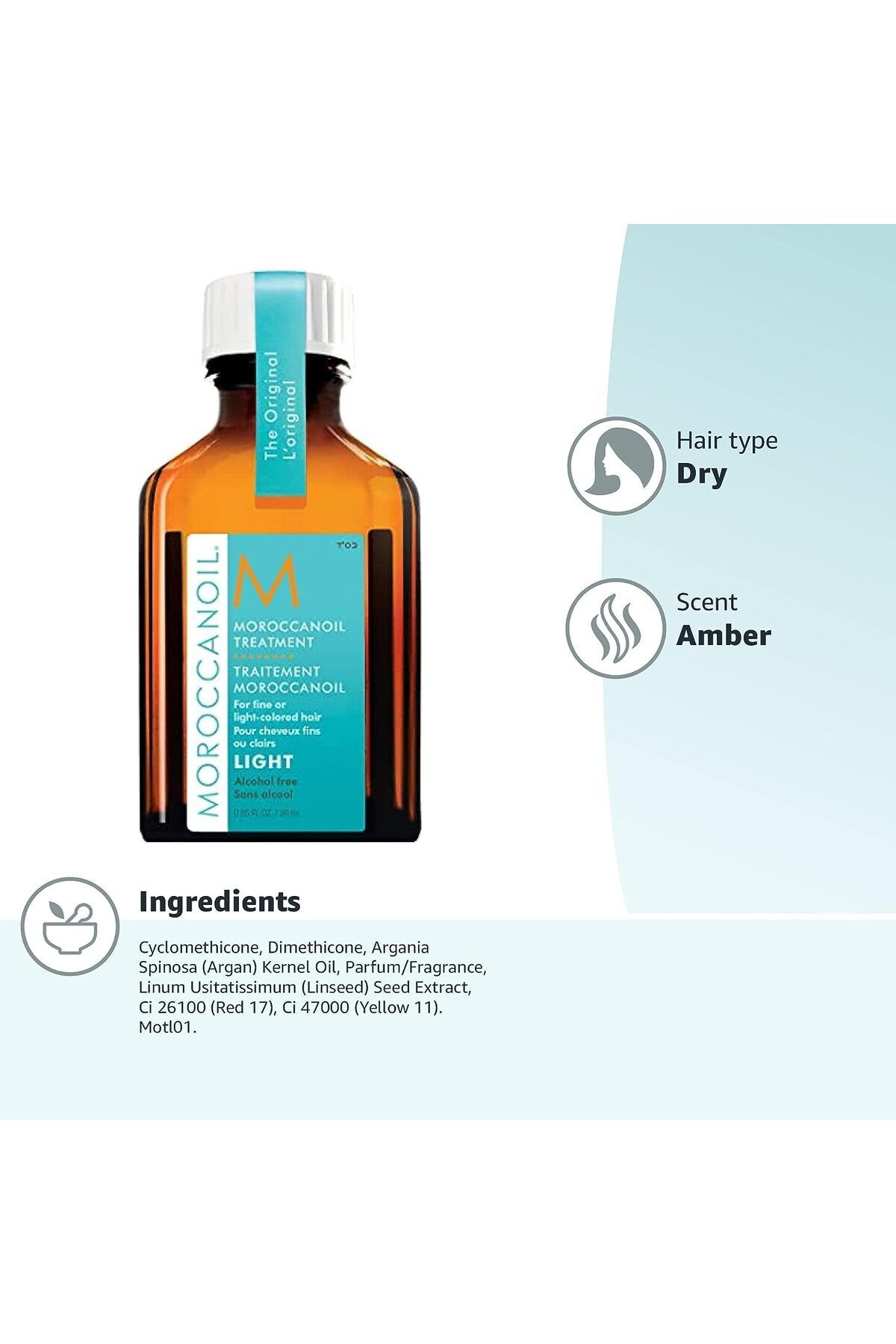 Moroccan oil & beauty Moroccanoil Treatment Light - Seyahat Boyu 25ml