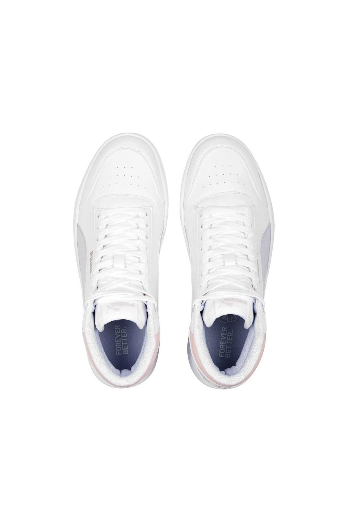 Puma Shuffle Mıd Beyaz-Lila Kadın Sneaker