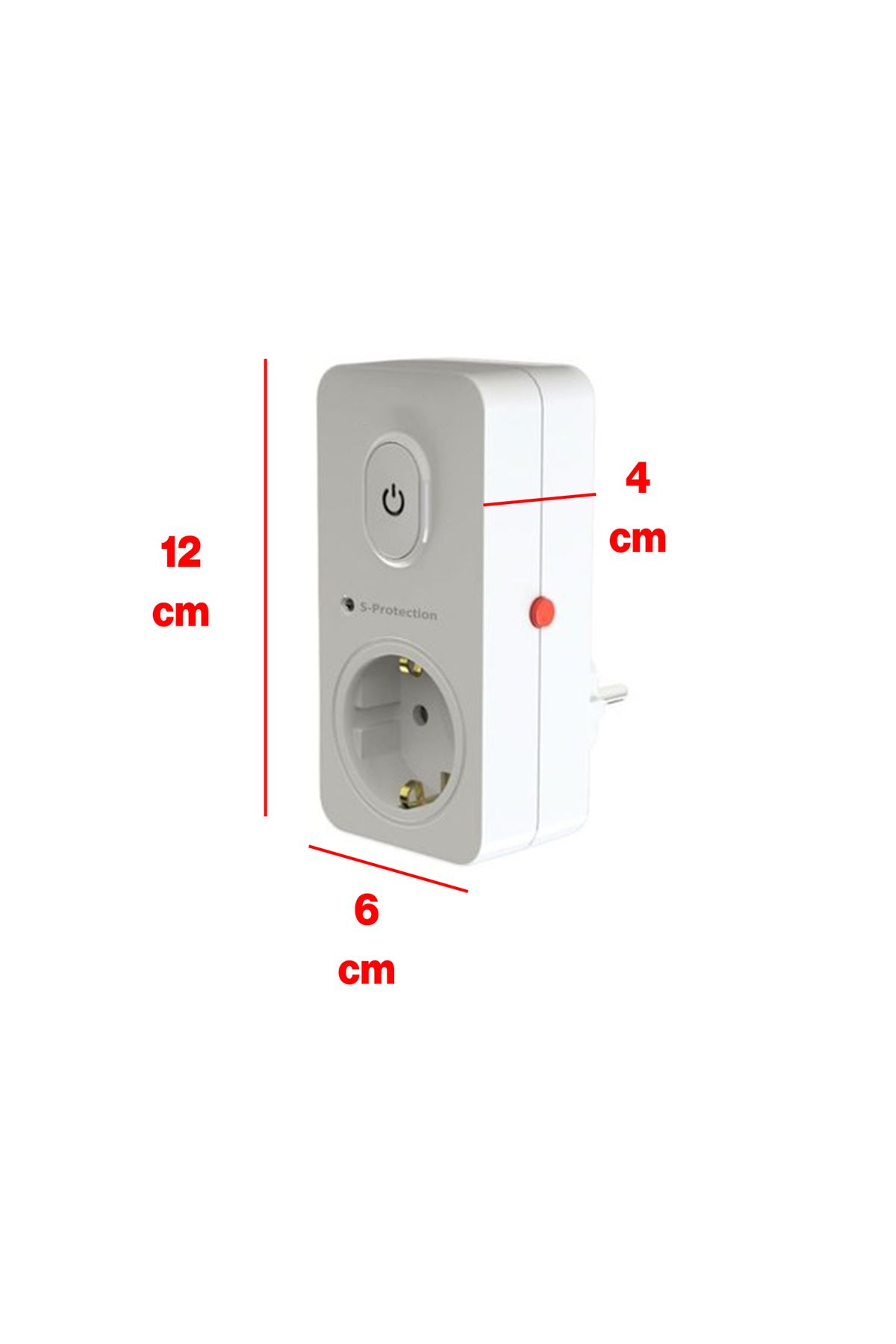 Badem10-Switched Current & Surge Protected Single Socket Child Proof Plug with On/Off Button 720 Joule Ip20 5