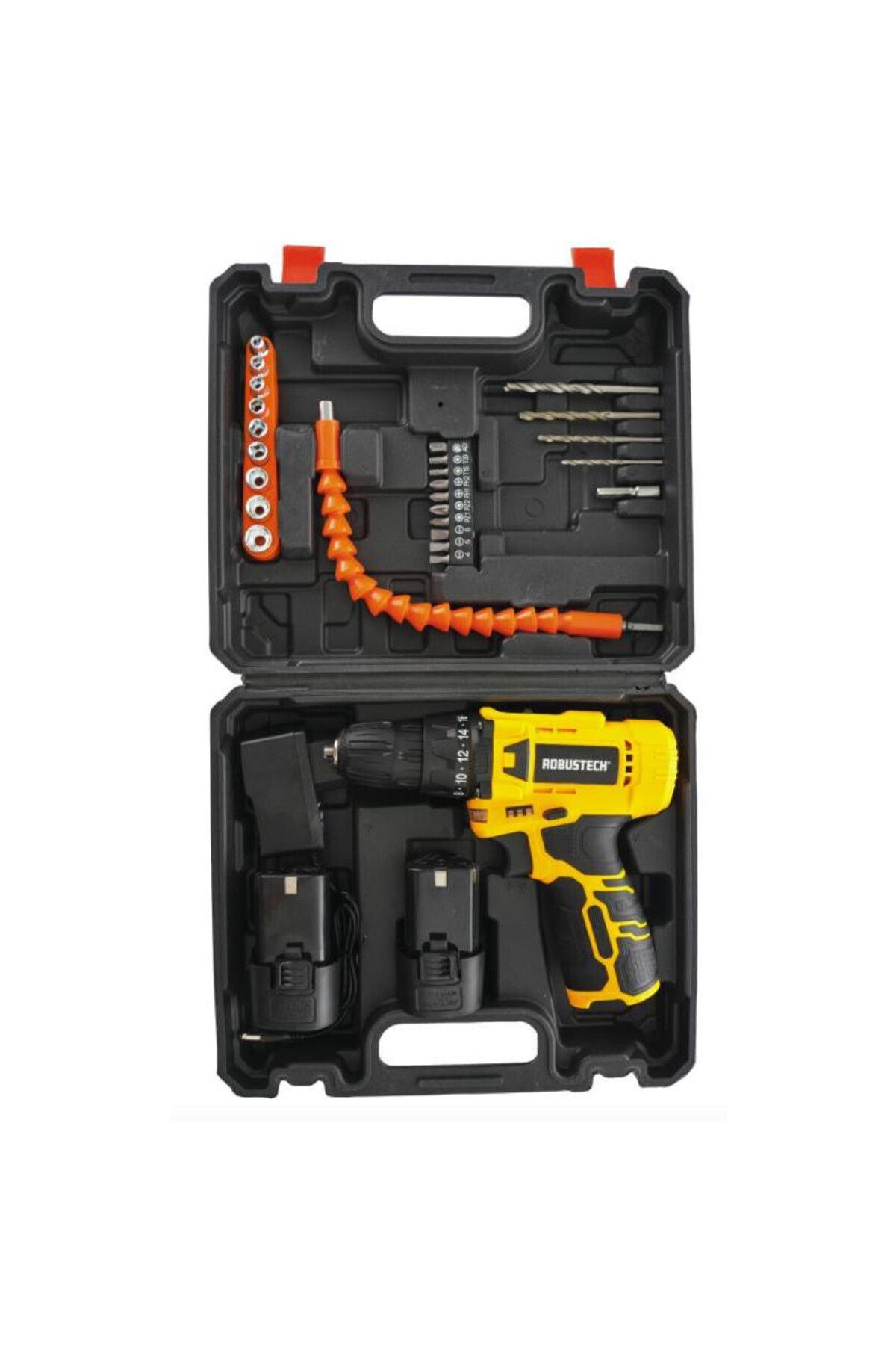melfxxl eticaret RBT - C12-2S 2 Vites 12V-1,3Ah 28 Parça Çift Akü Vidalama Matkap